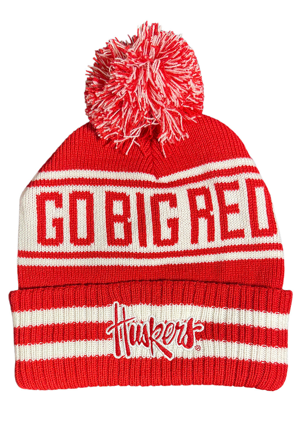 Rally Cry Knit Hat with Pom