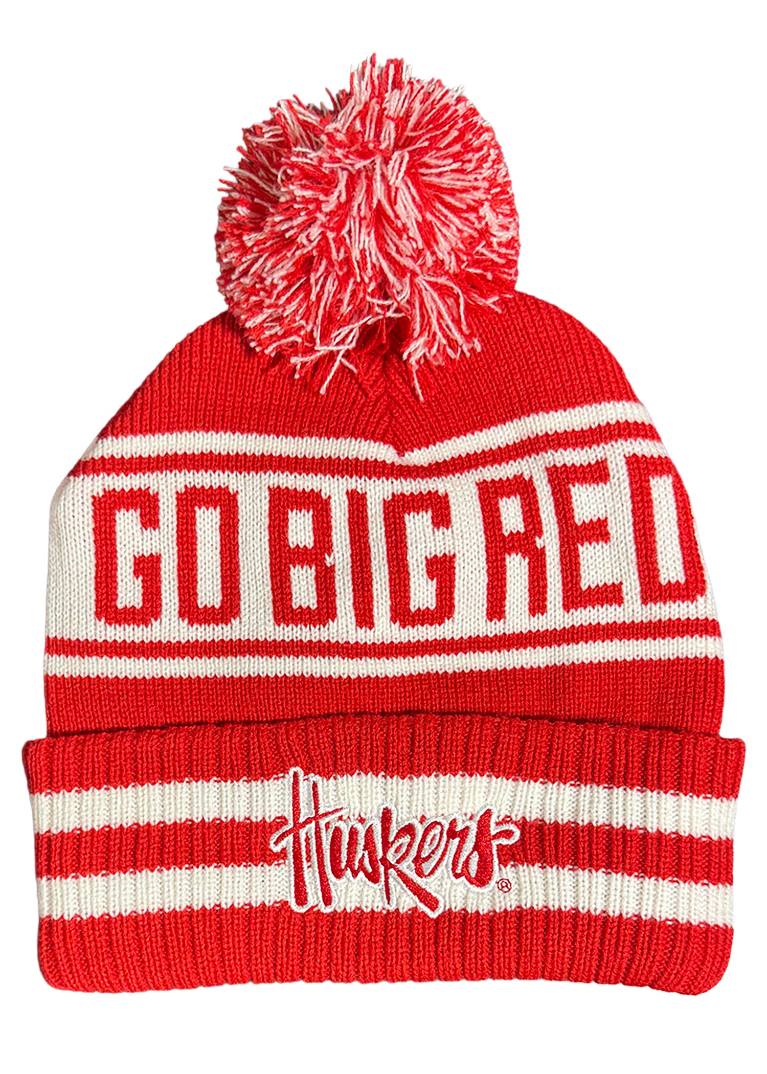 Rally Cry Knit Hat with Pom