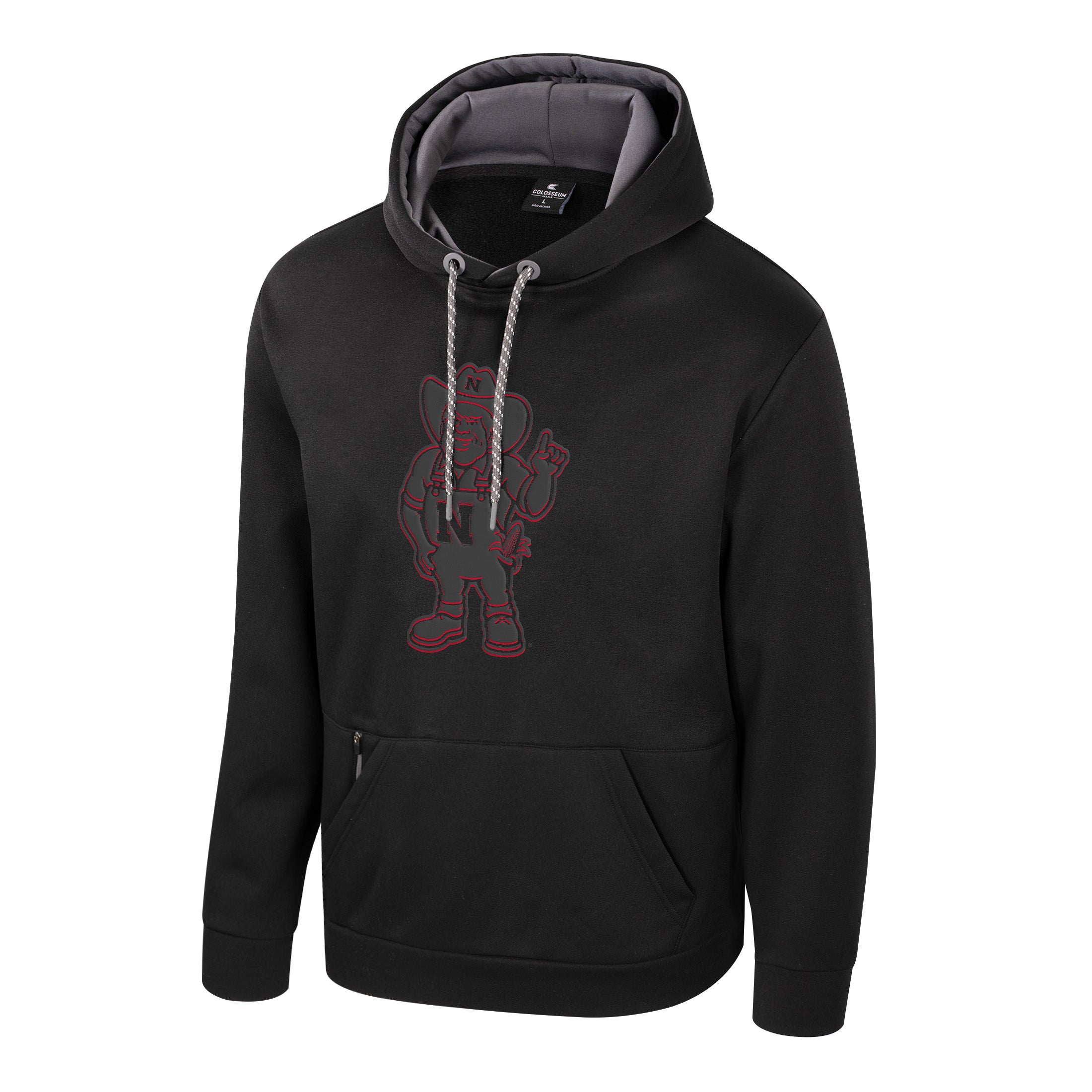 Fridge Black Out Herbie Hoodie in Black - Nebraska Cornhuskers