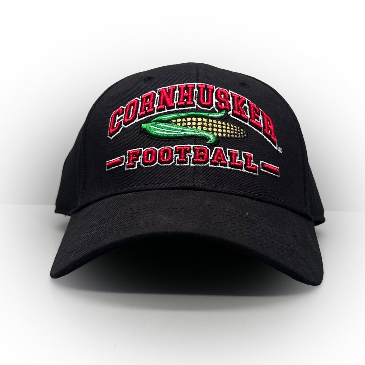Cornhusker Football Hat, Curved Bill, Strapback - Nebraska Cornhuskers
