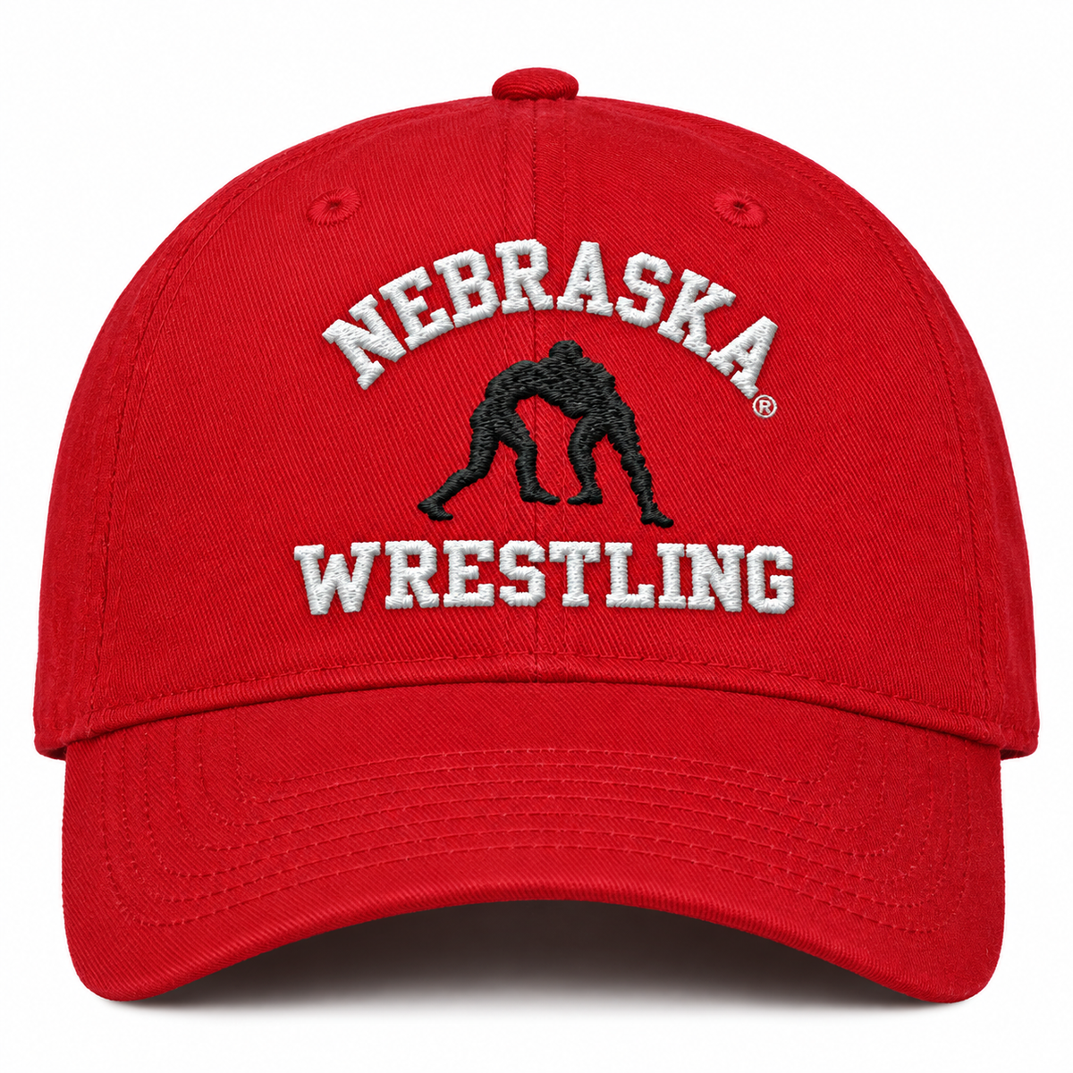 Classic Twill Wrestling in Red Hat, Curved Bill, Strapback - Nebraska Cornhuskers