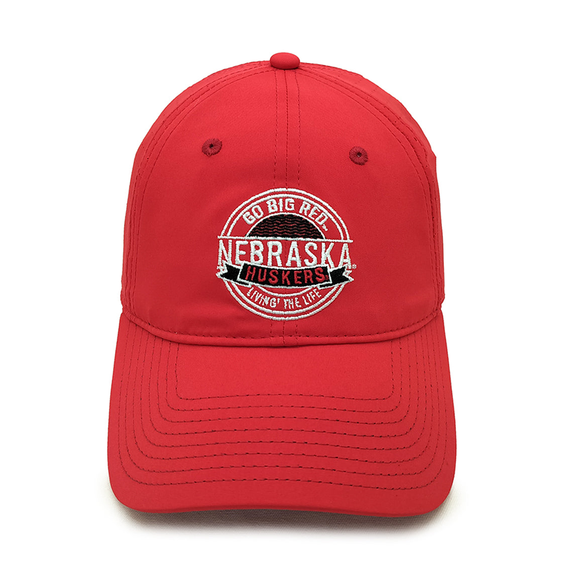 GameChanger Perforated Ladies Red Hat, Curved Bill, Strapback - Nebraska Cornhuskers