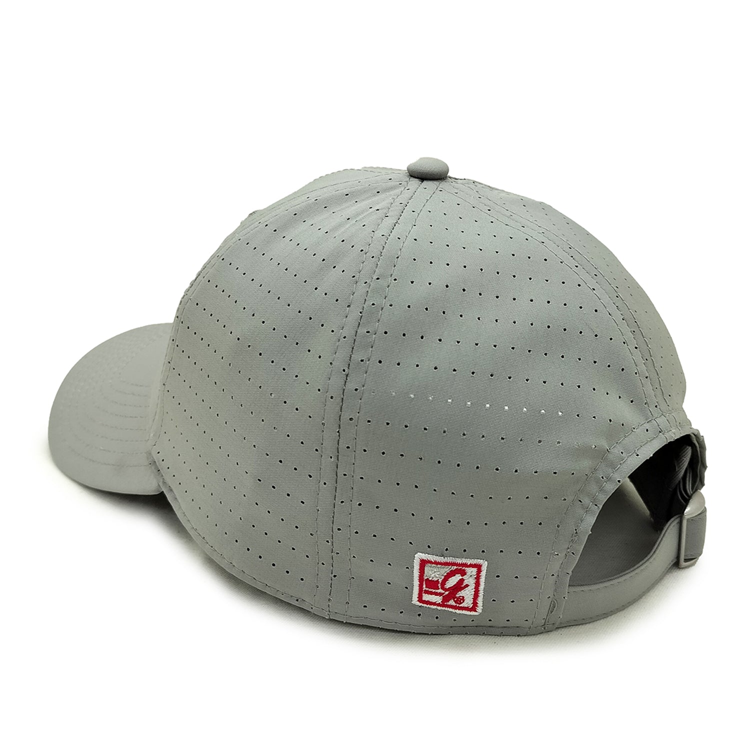 GameChanger Perforated in Grey Hat, Curved Bill, Strapback - Nebraska Cornhuskers