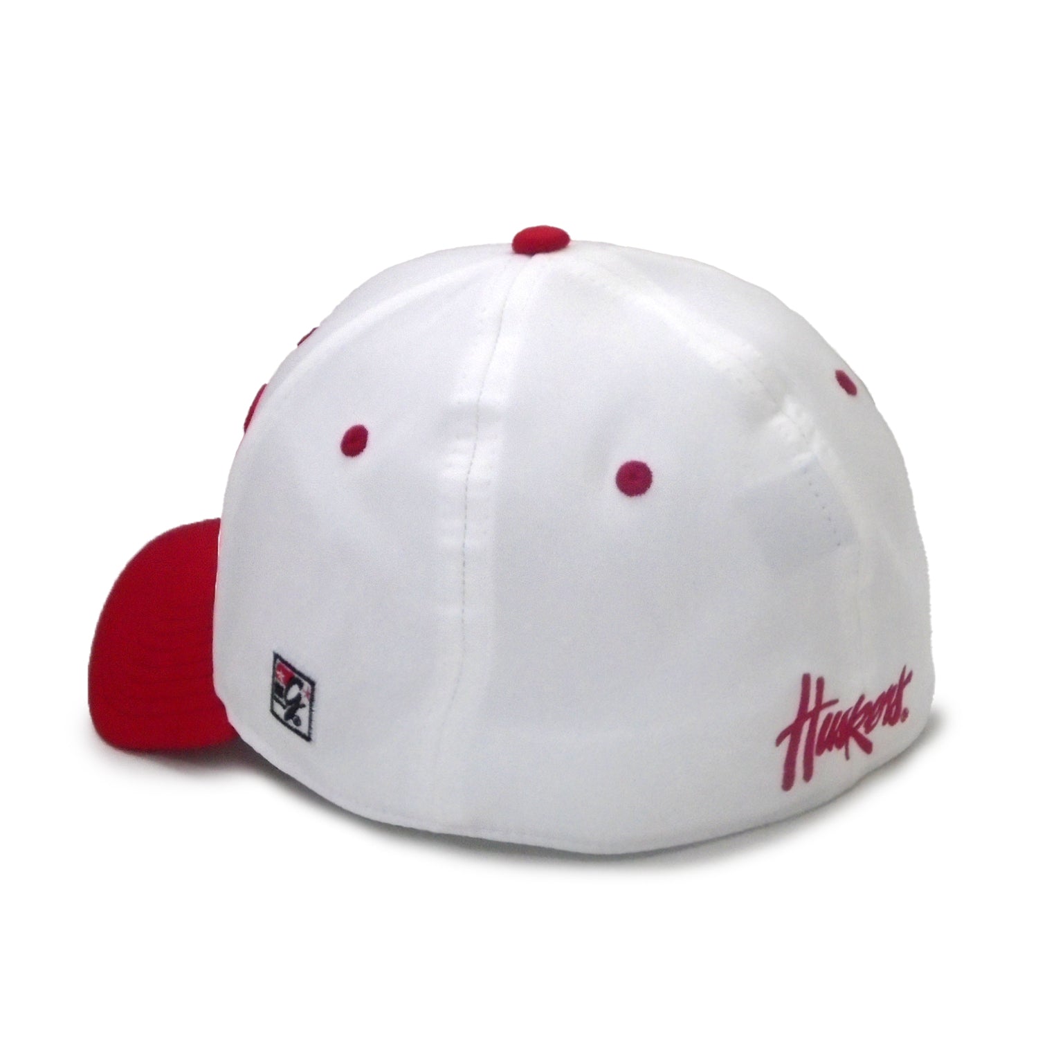 GameChanger Performance Fabric in White Stretch-Fit Hat, Curved Bill - Nebraska Cornhuskers