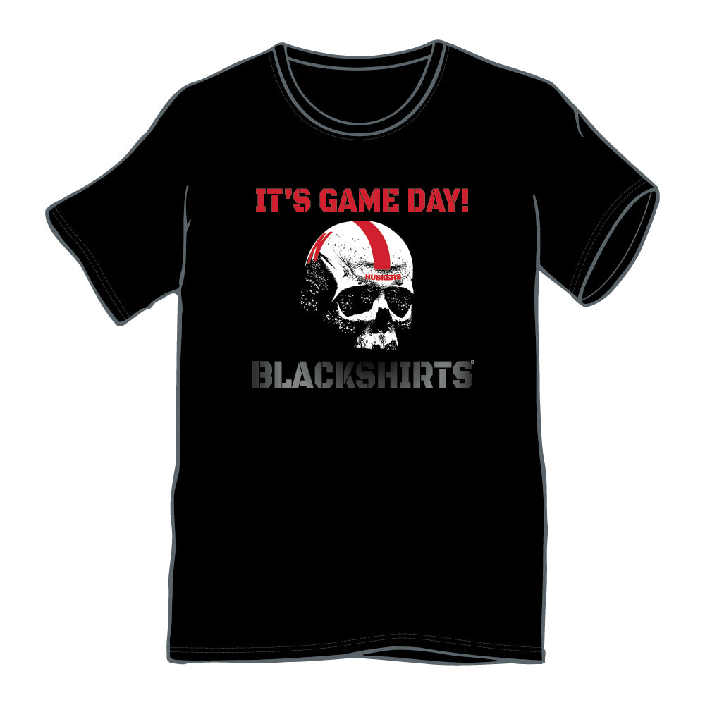 Game Day Blackshirts Skull Black Tee - Nebraska Cornhuskers