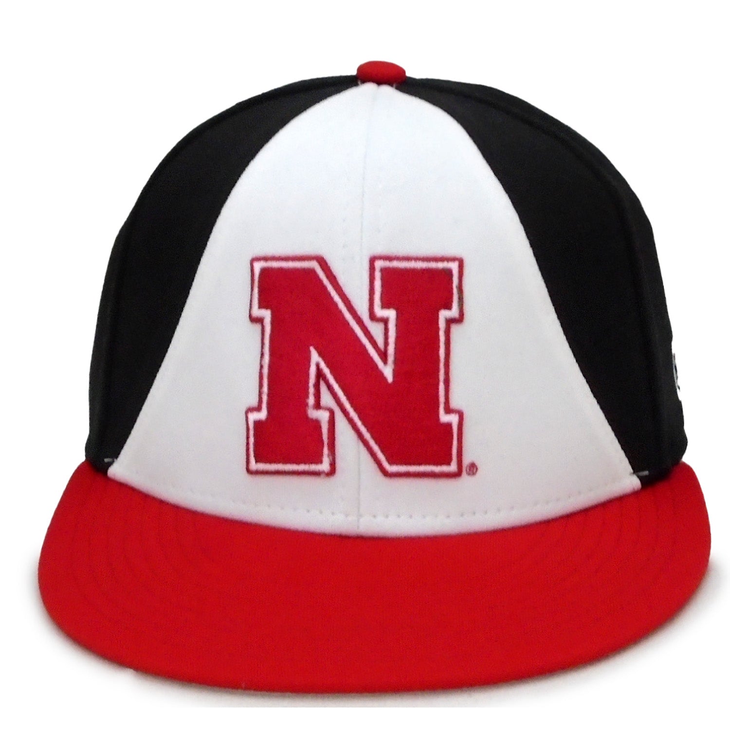 Gametek 2 Retro Inset Fitted Hat, Flat Bill, Fitted - Nebraska Cornhuskers