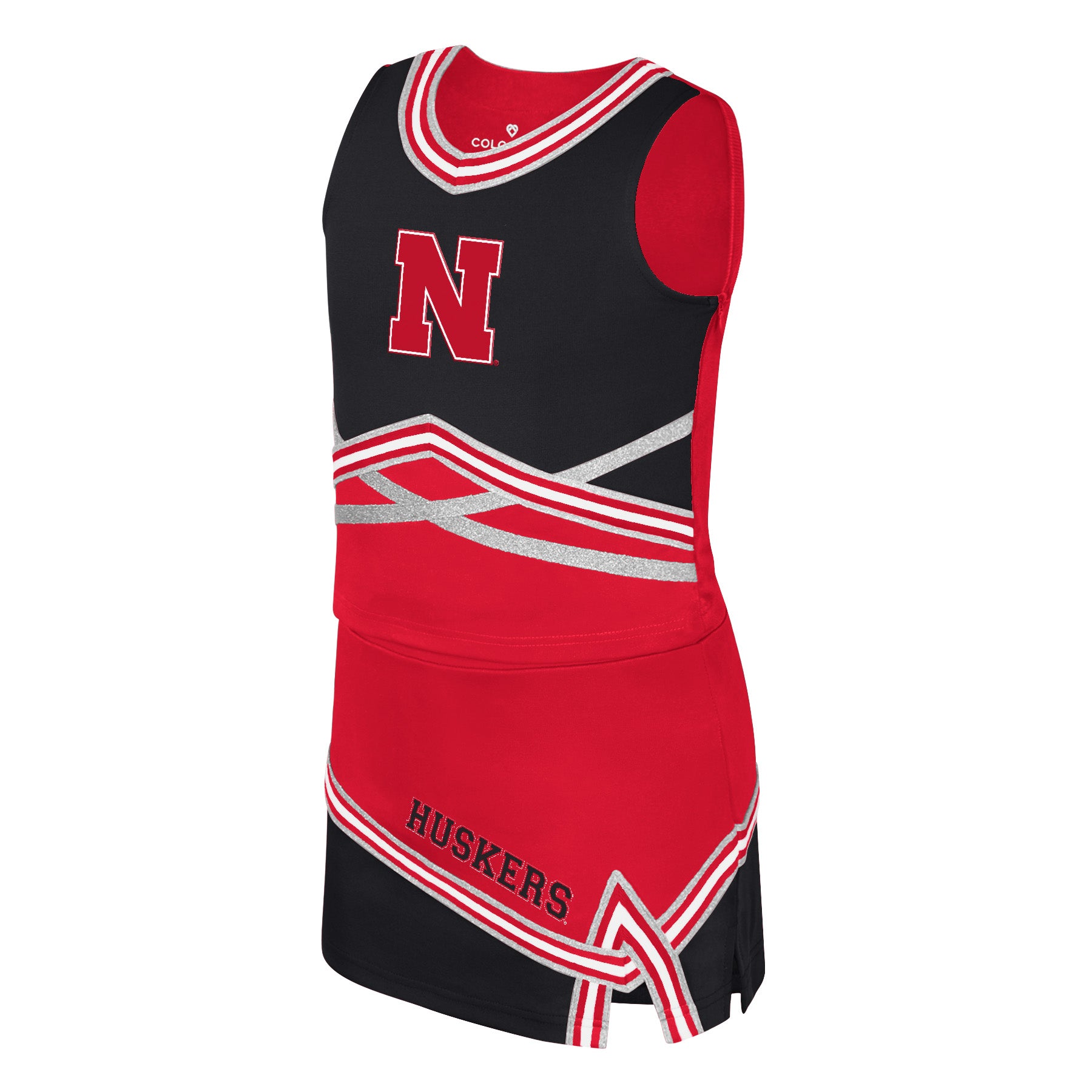 Girls Lollipop Park Cheer Set in Red and Black - Nebraska Cornhuskers
