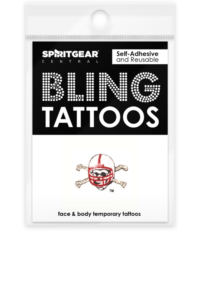 Glitter Tattoos Face Stickers Single Pack, Blackshirts - Nebraska Cornhuskers