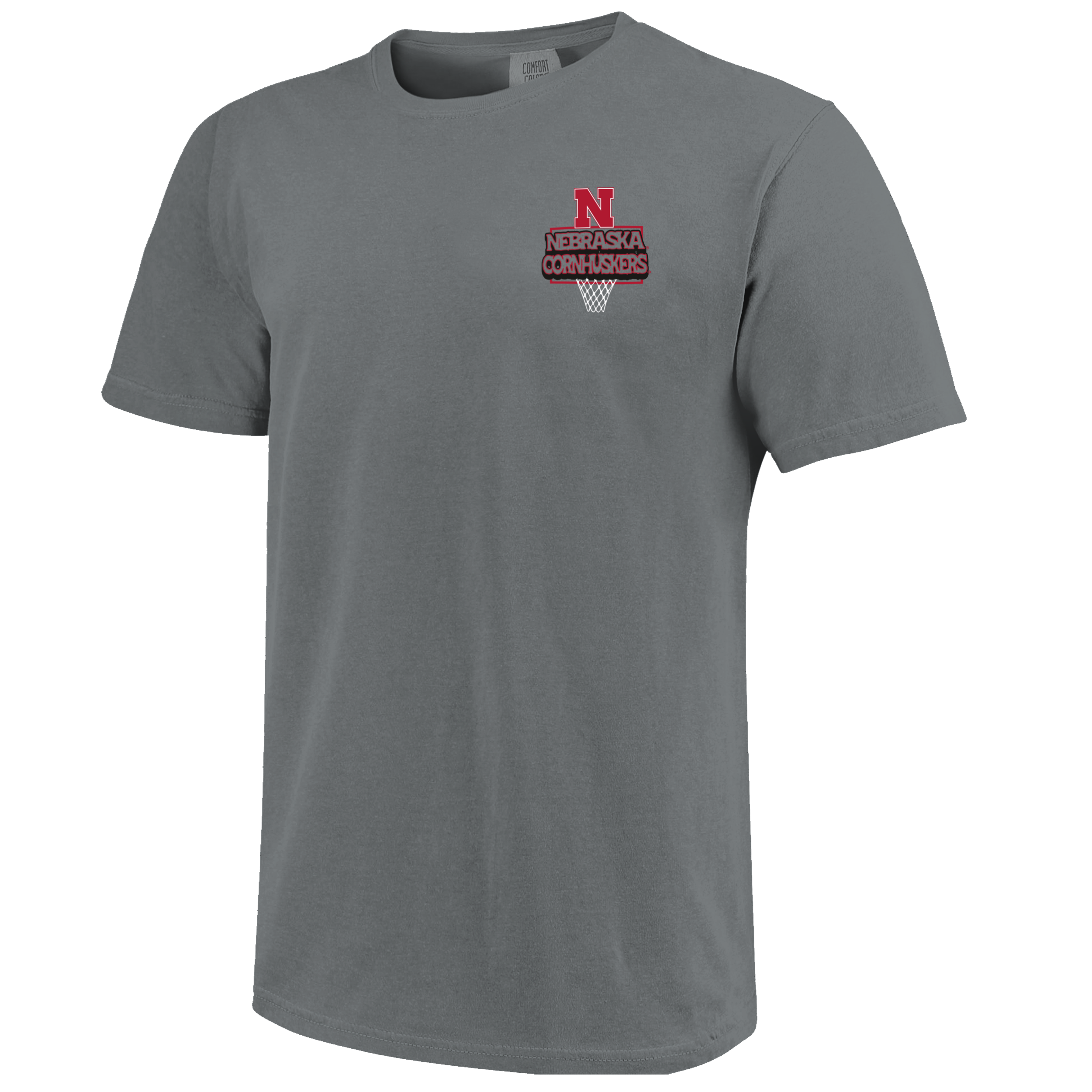 Grey Basketball Cornhuskers Comfort Colors Tee - Nebraska Cornhuskers