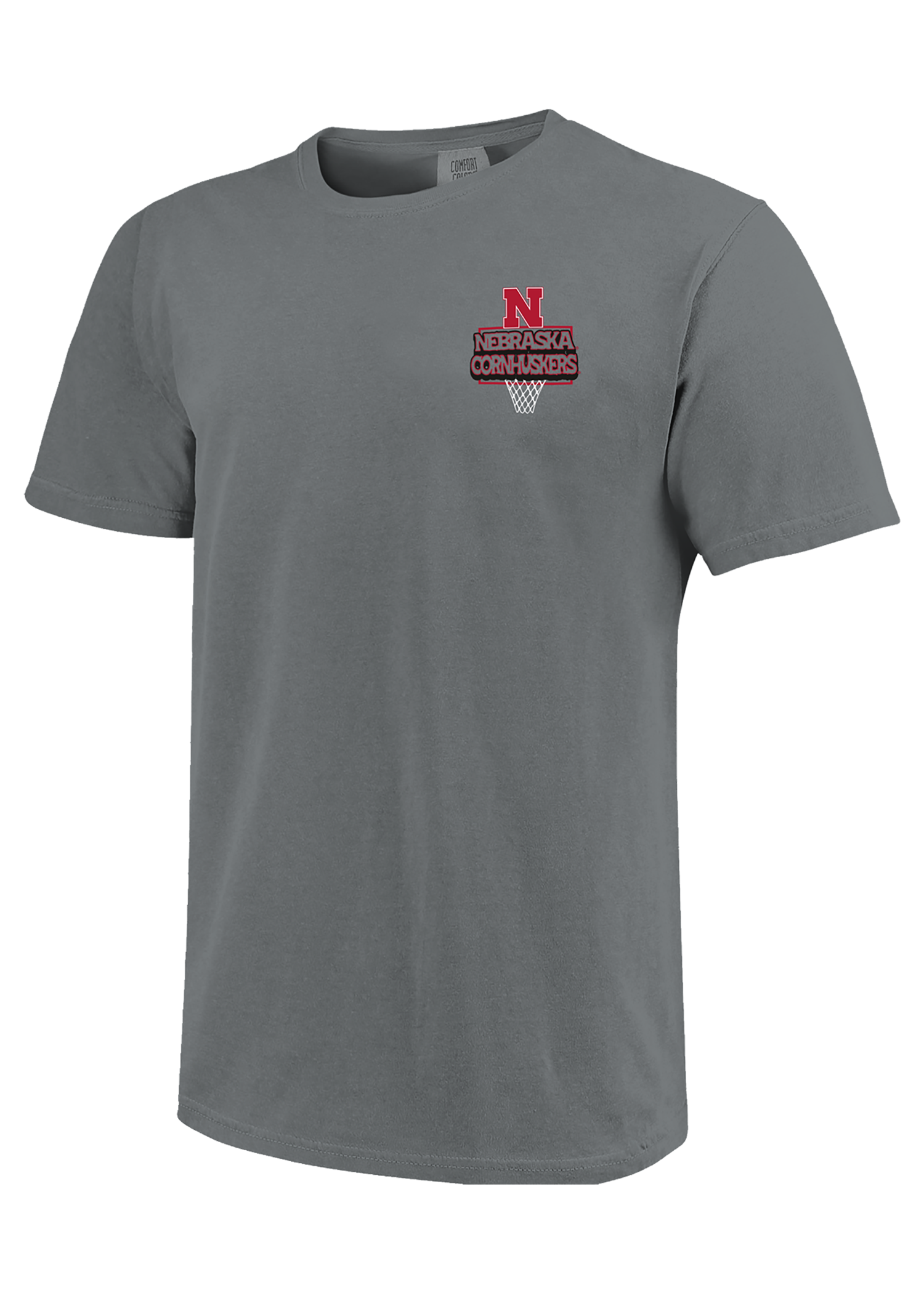 Grey Basketball Cornhuskers Comfort Colors Tee - Nebraska Cornhuskers
