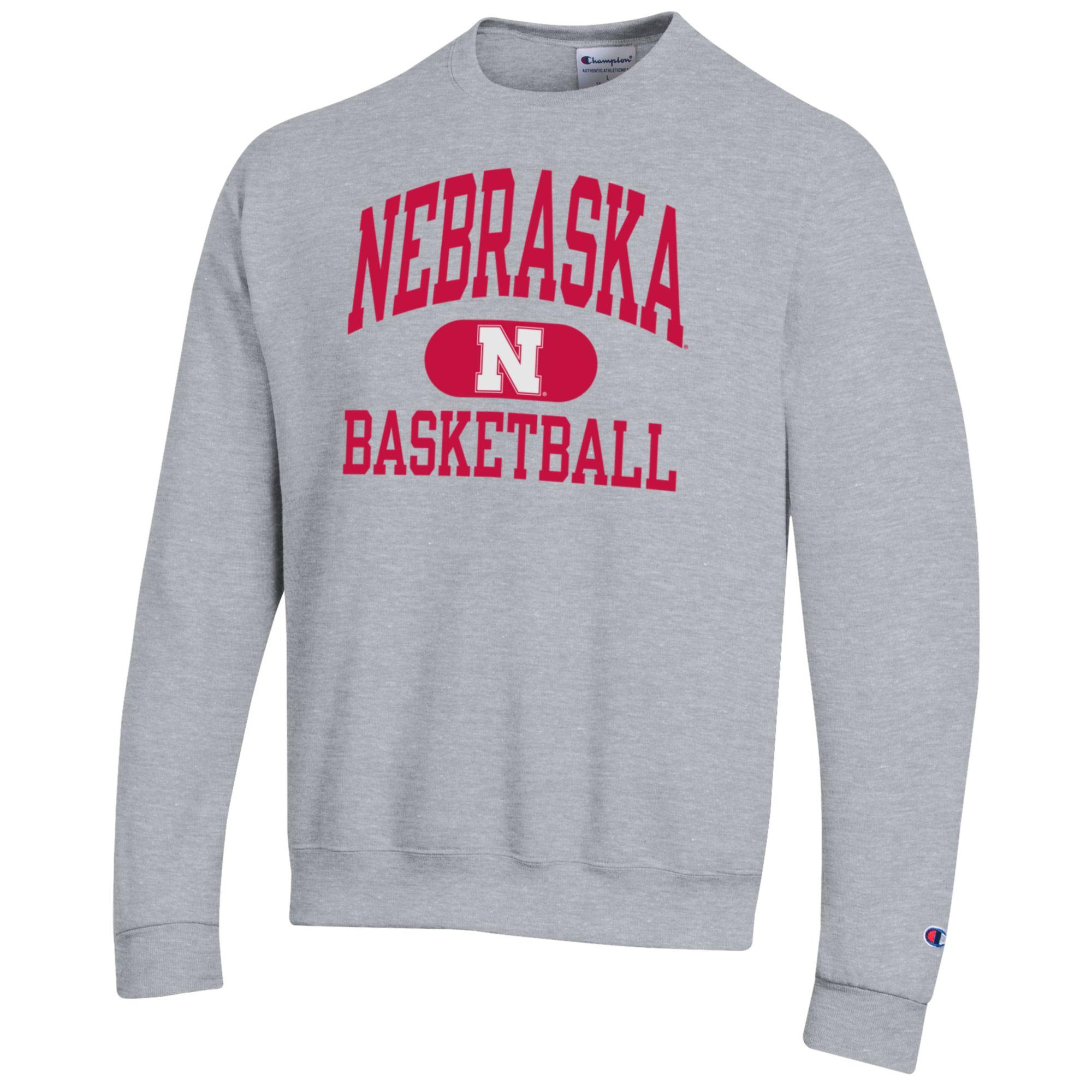Grey Nebraska N Basketball Crew - Nebraska Cornhuskers