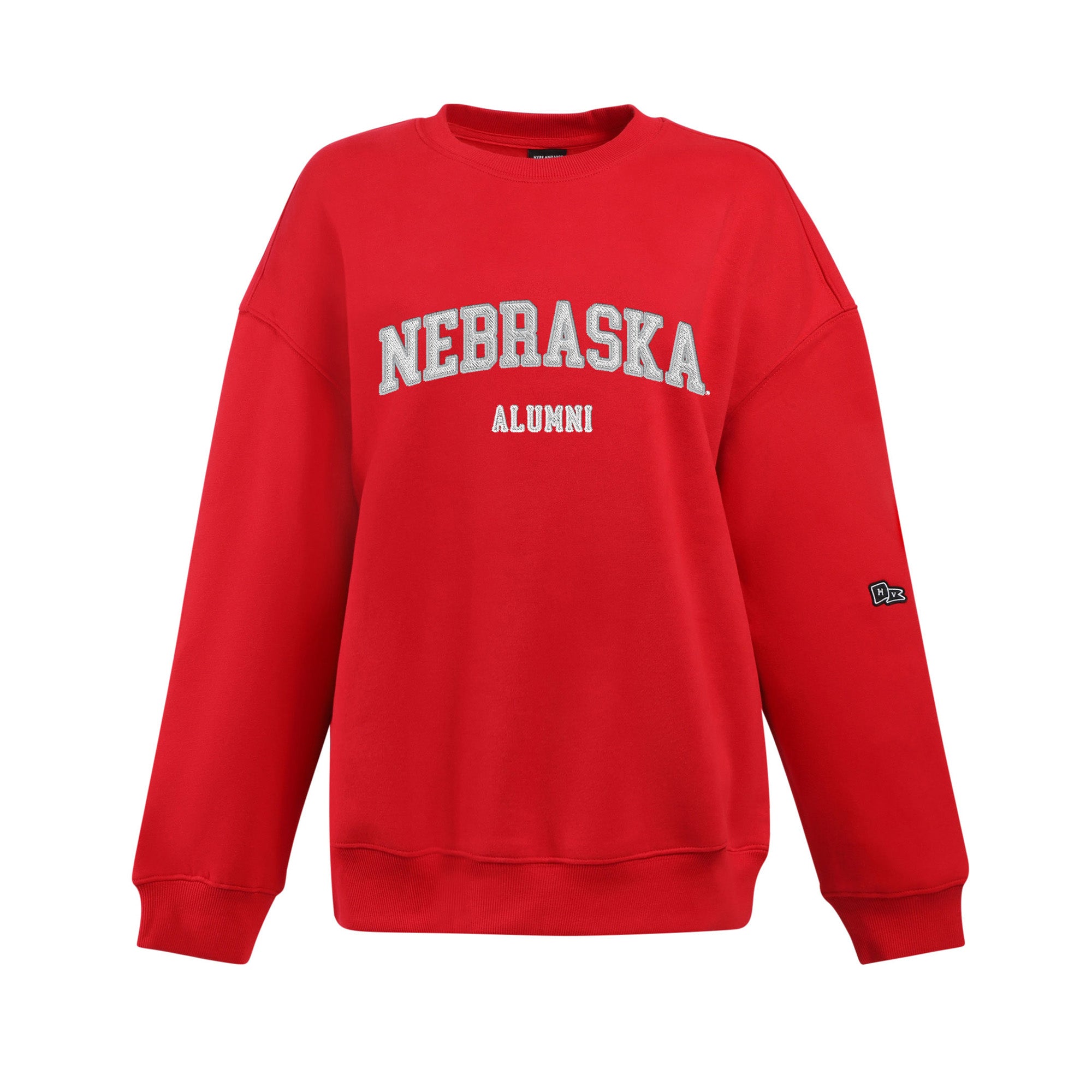 Offside Crewneck in Red by Hype & Vice - Nebraska Cornhuskers