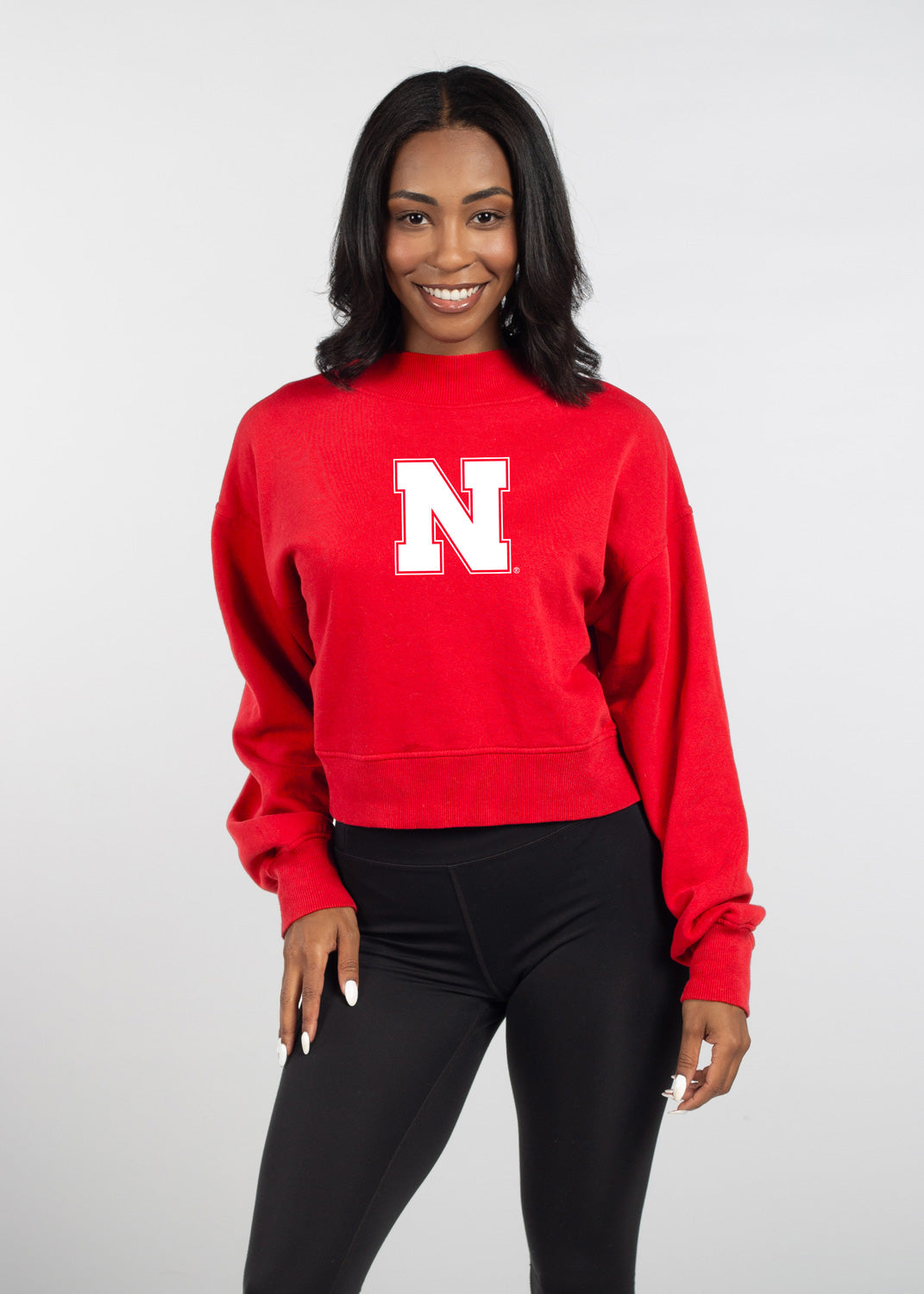 Hailey Crew Sweatshirt, Blitz N in Red - Nebraska Cornhuskers