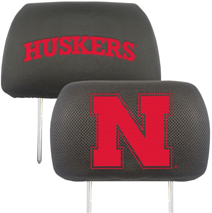 Headrest Cover Set - Nebraska Cornhuskers