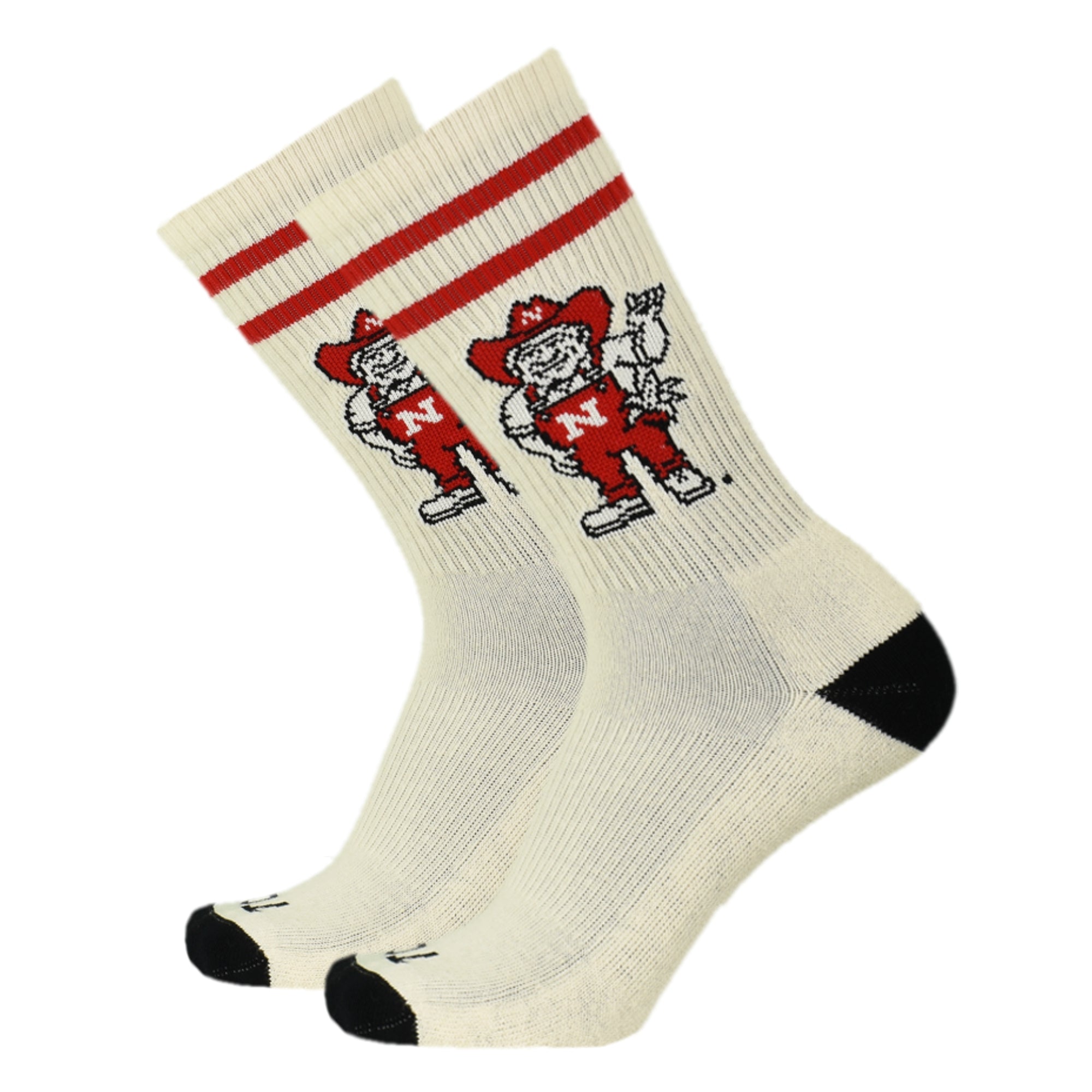 Herbie Stripe Socks - Nebraska Cornhuskers