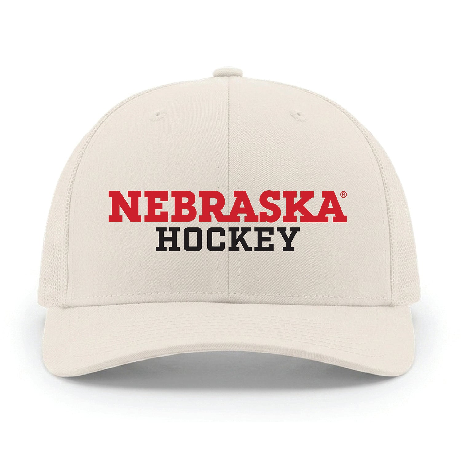 Hockey Trucker Hat, Snapback, Curved Bill - Nebraska Cornhuskers