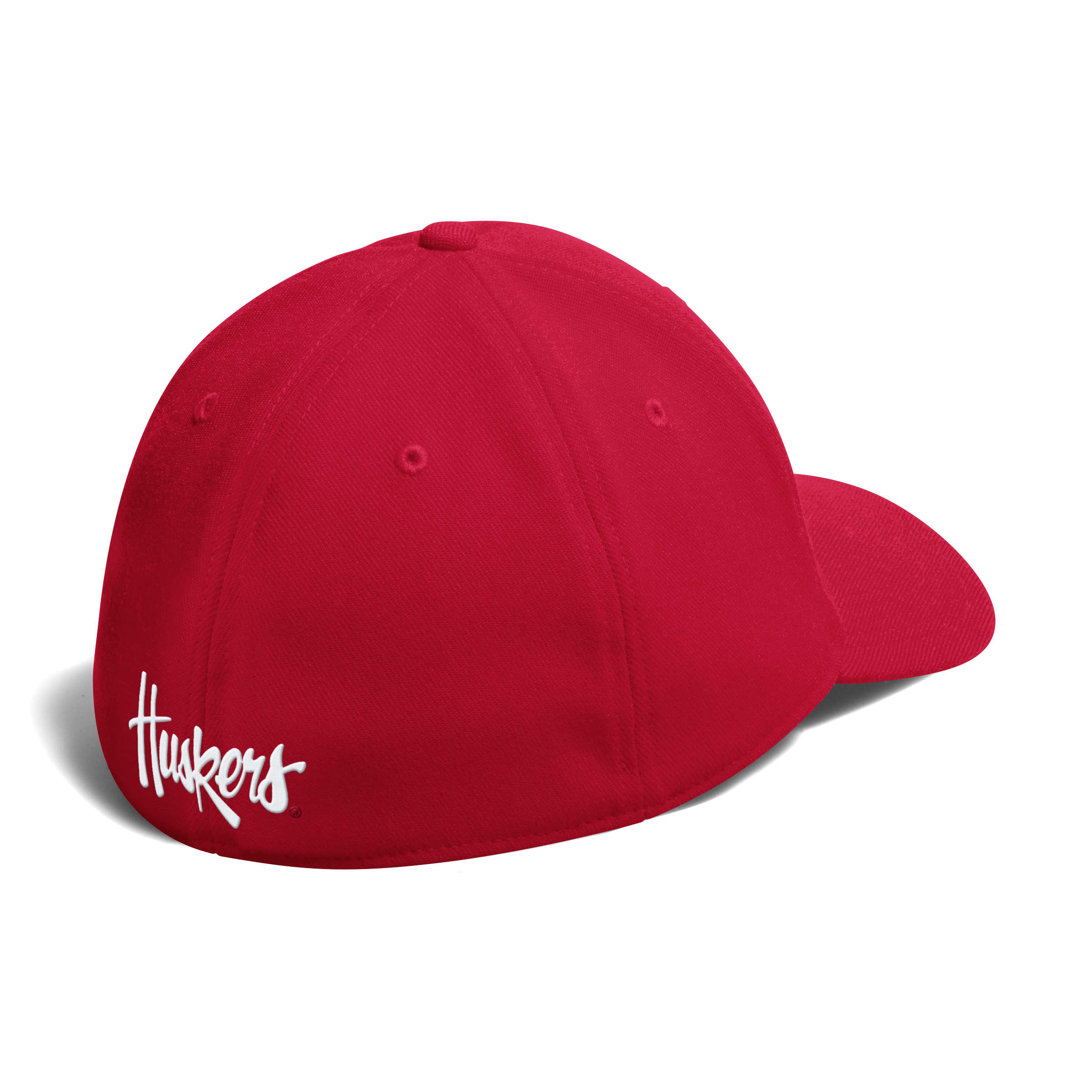 Red Adidas Low-Profile Logo Stretch-Fit Slouch Hat - Nebraska Cornhuskers