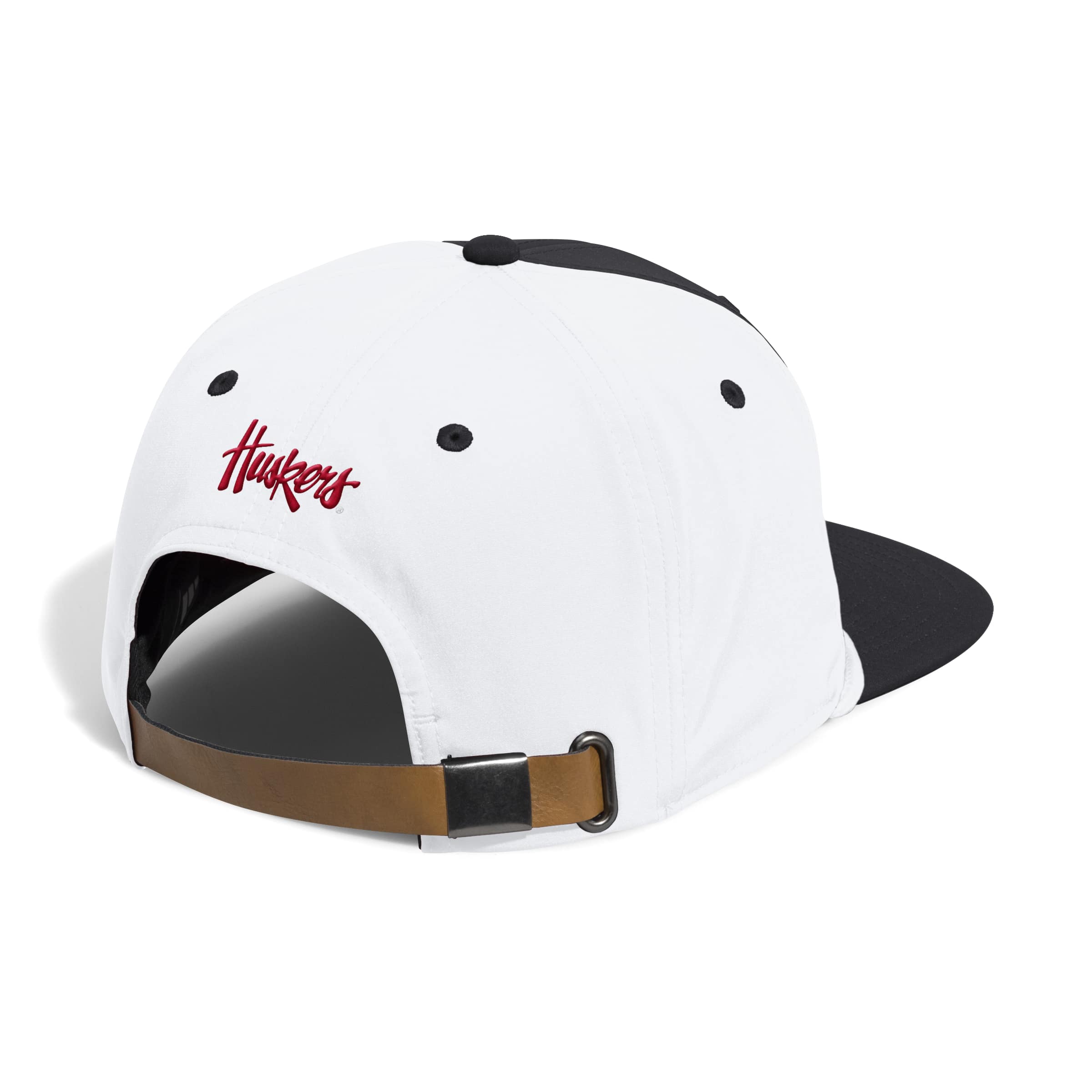 Black Adidas Low-Profile Rope Hat Adjustable - Nebraska Cornhuskers