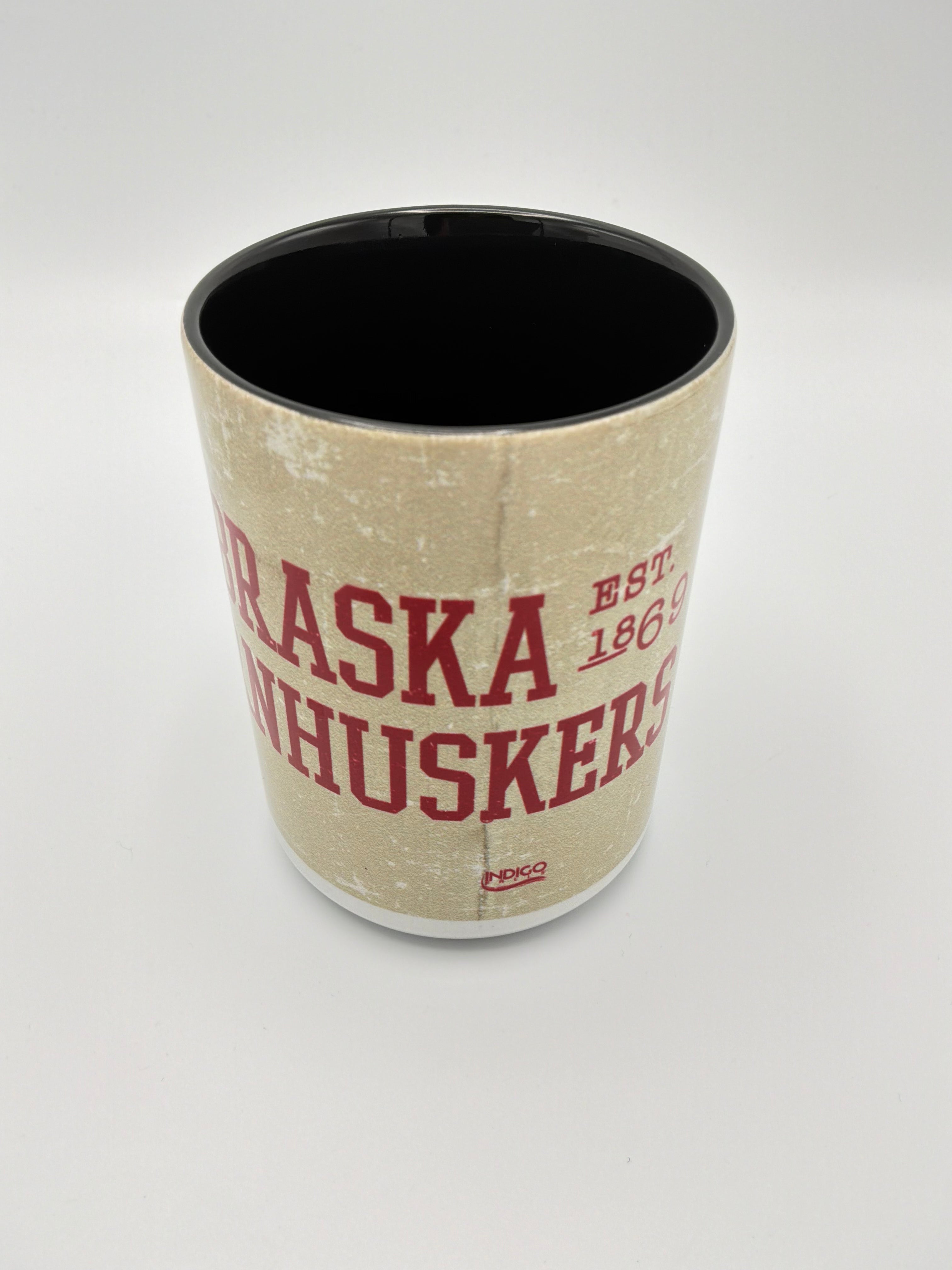 Tan Rugged Nebraska Cornhuskers Varsity Mug