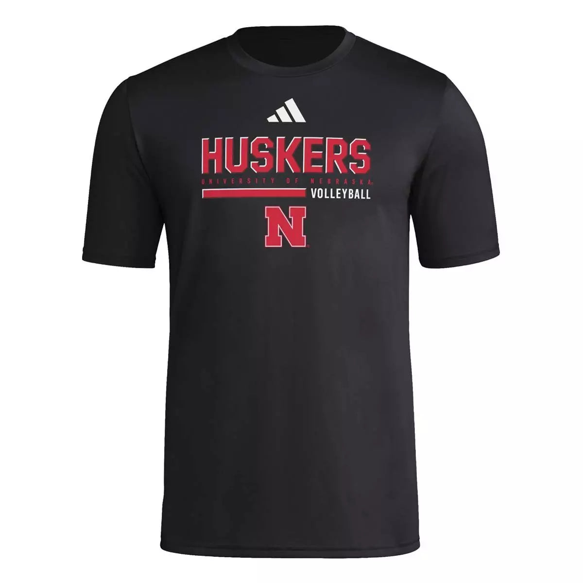 Adidas Nebraska Cornhuskers Volleyball Locker Room Short Sleeve T-Shirt