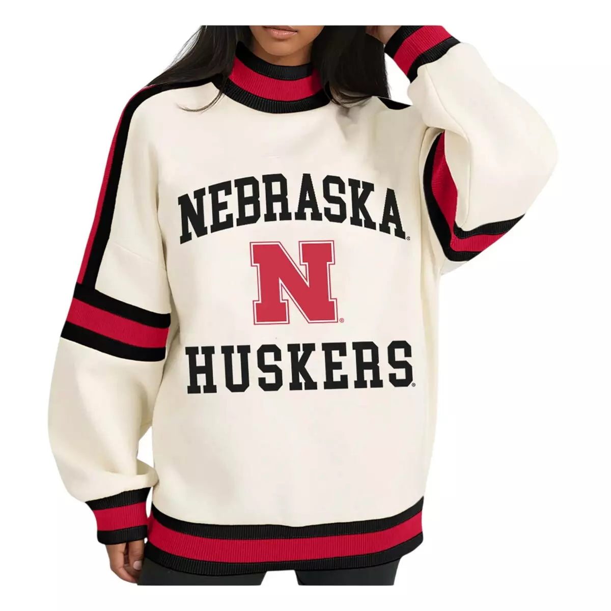 Gameday Couture Women's Nebraska Cornhuskers Vivid Knit Crew