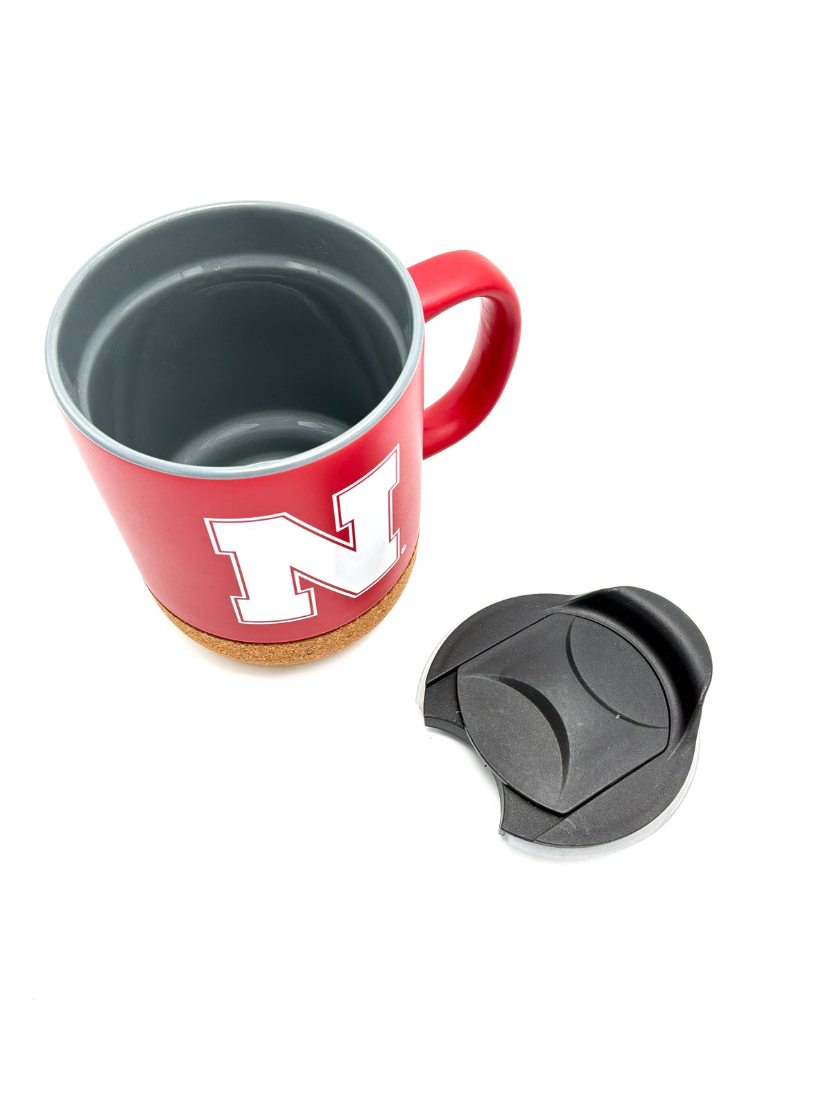 Nebraska Huskers Travel Ceramic Cork Mug