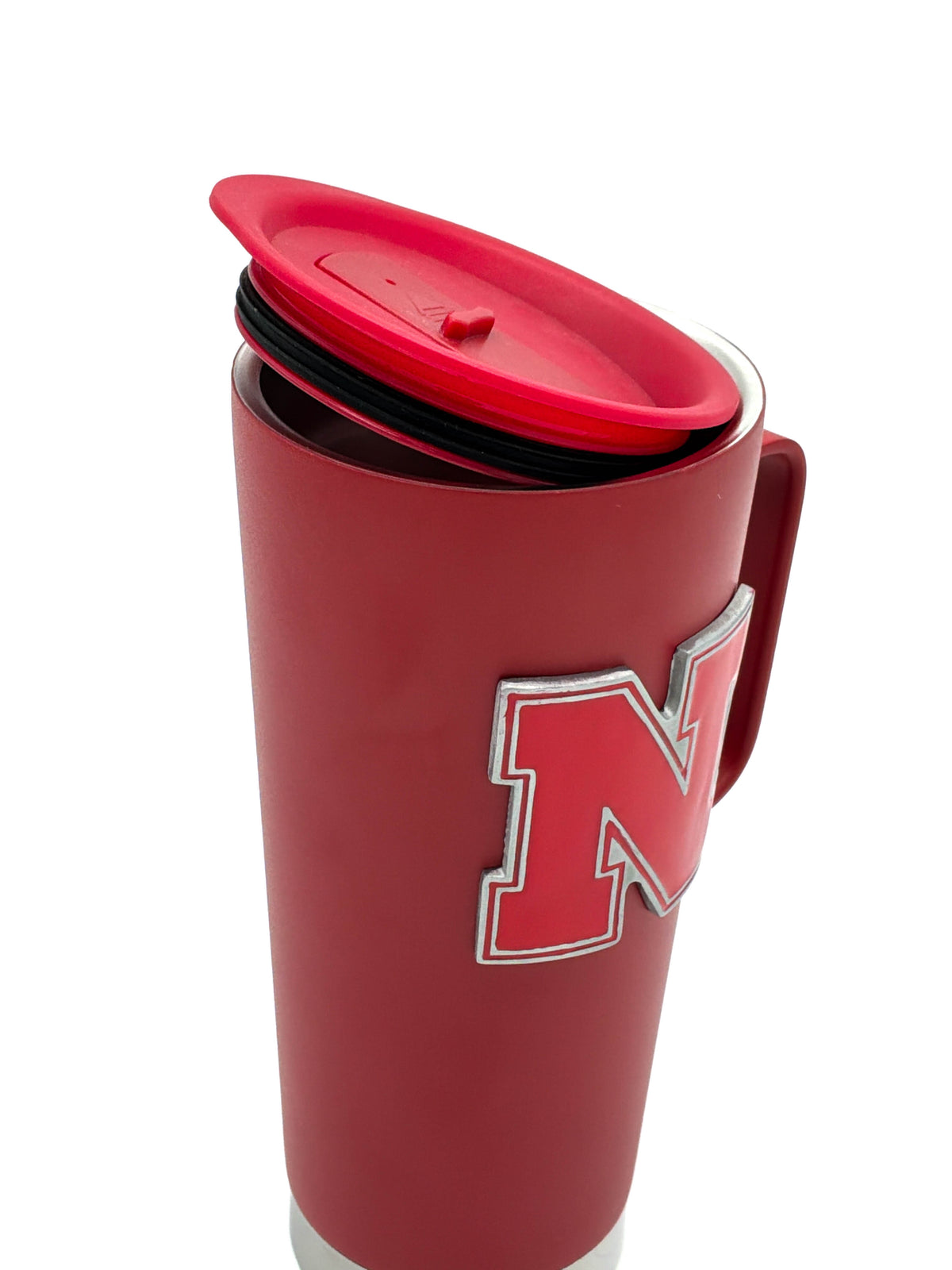 Nebraska Cornhuskers ROADIE Metal Emblem with Handle Travel Mug