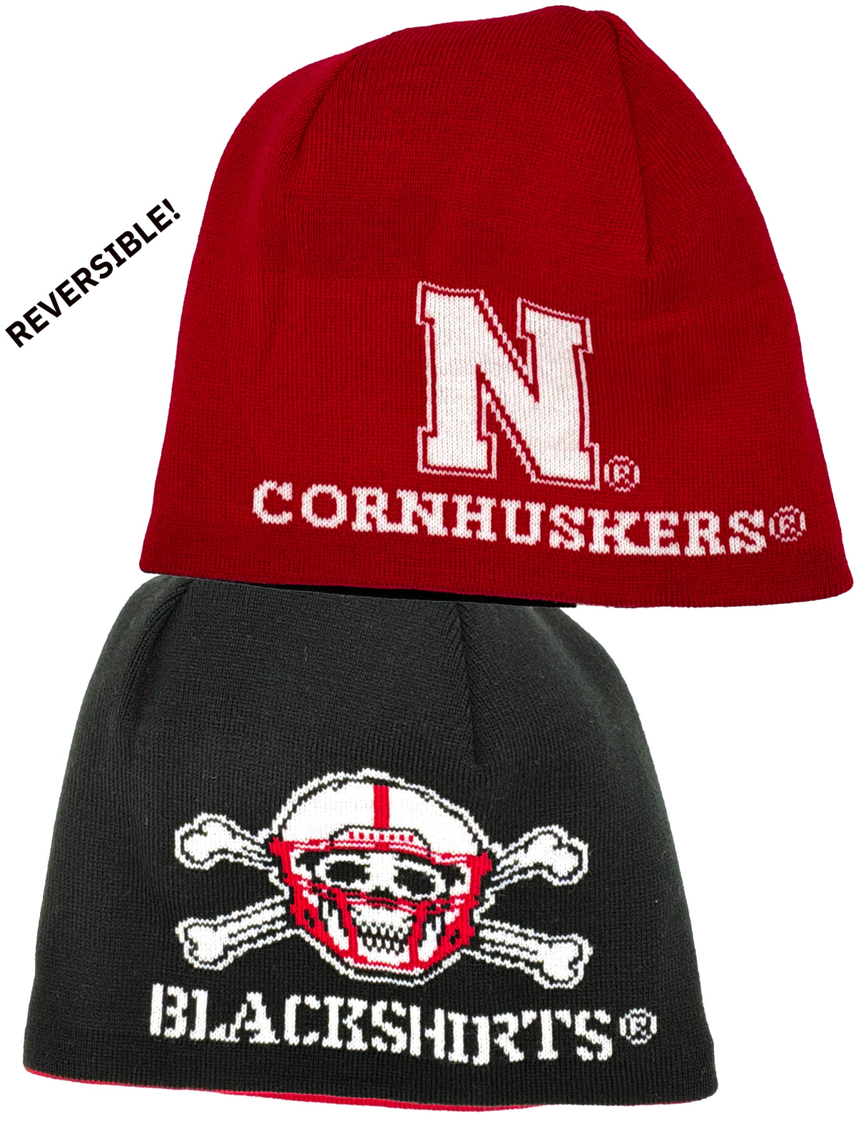 Reversible Skull Cap Nebraska Cornhuskers