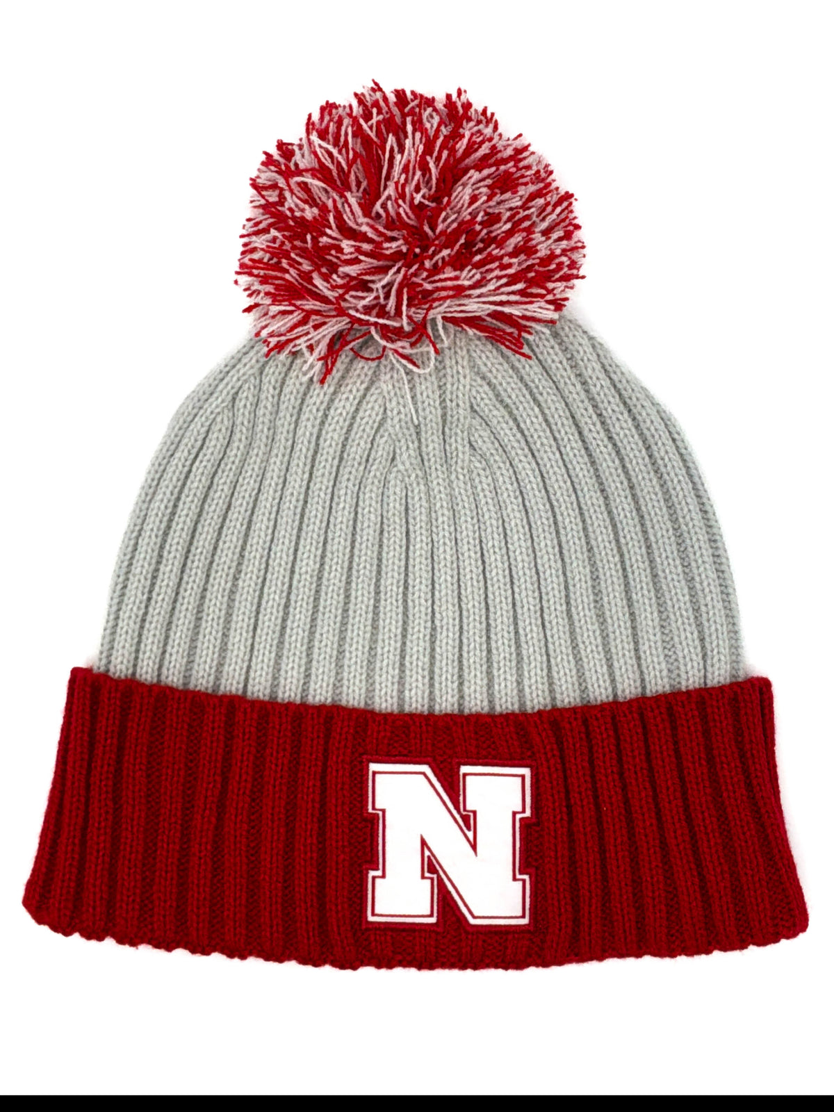 Adidas Nebraska Cornhuskers Grey RIB BEANIE Mens Knit Hat
