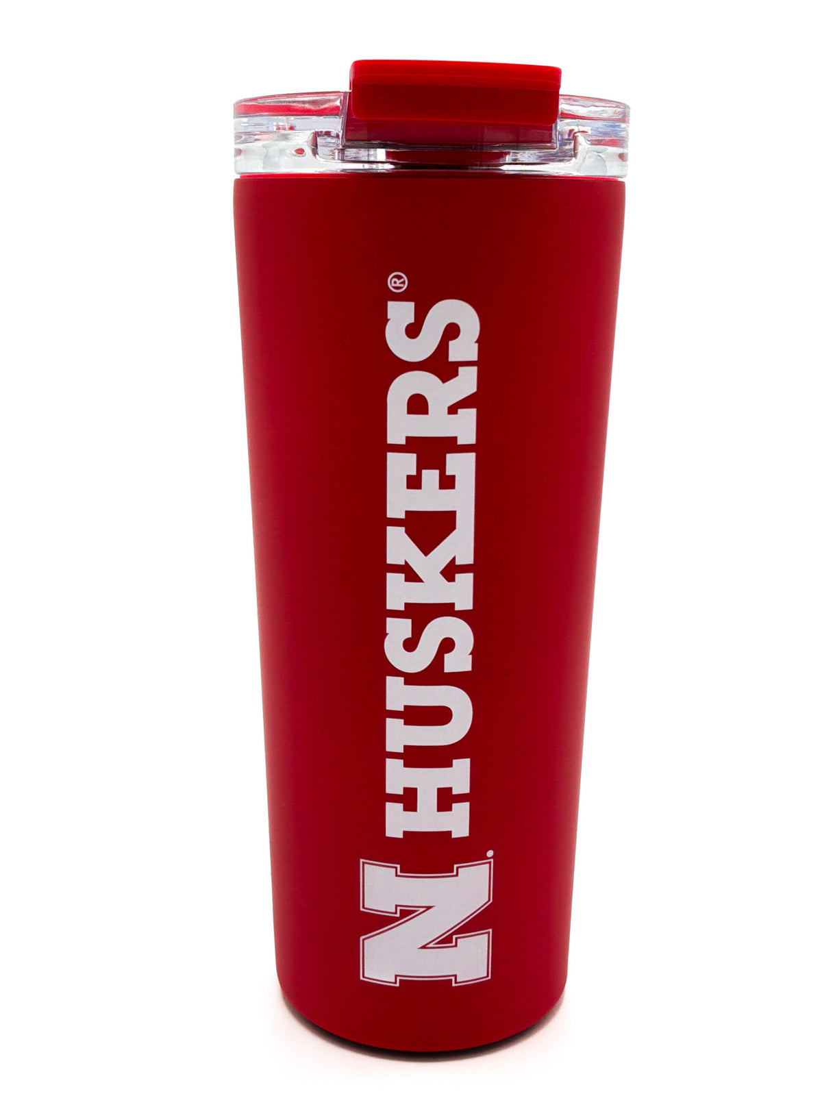 Soft-Touch Huskers Flip-Straw Tumbler