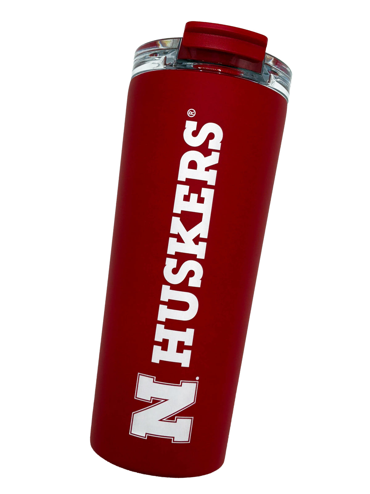 Soft-Touch Huskers Flip-Straw Tumbler