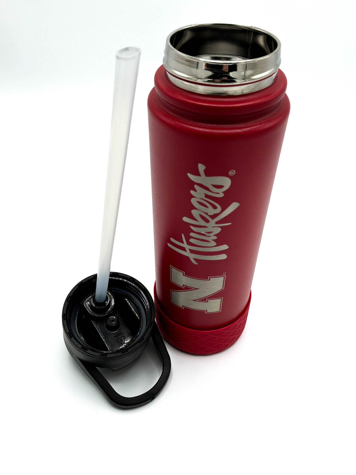 Silicone Base Water Bottle - Nebraska Cornhuskers