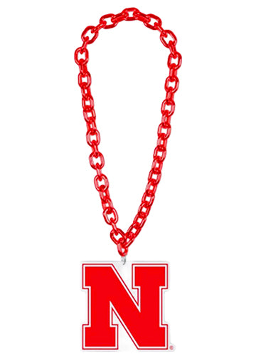 Bold Red “N” Game-Day Chain Necklace