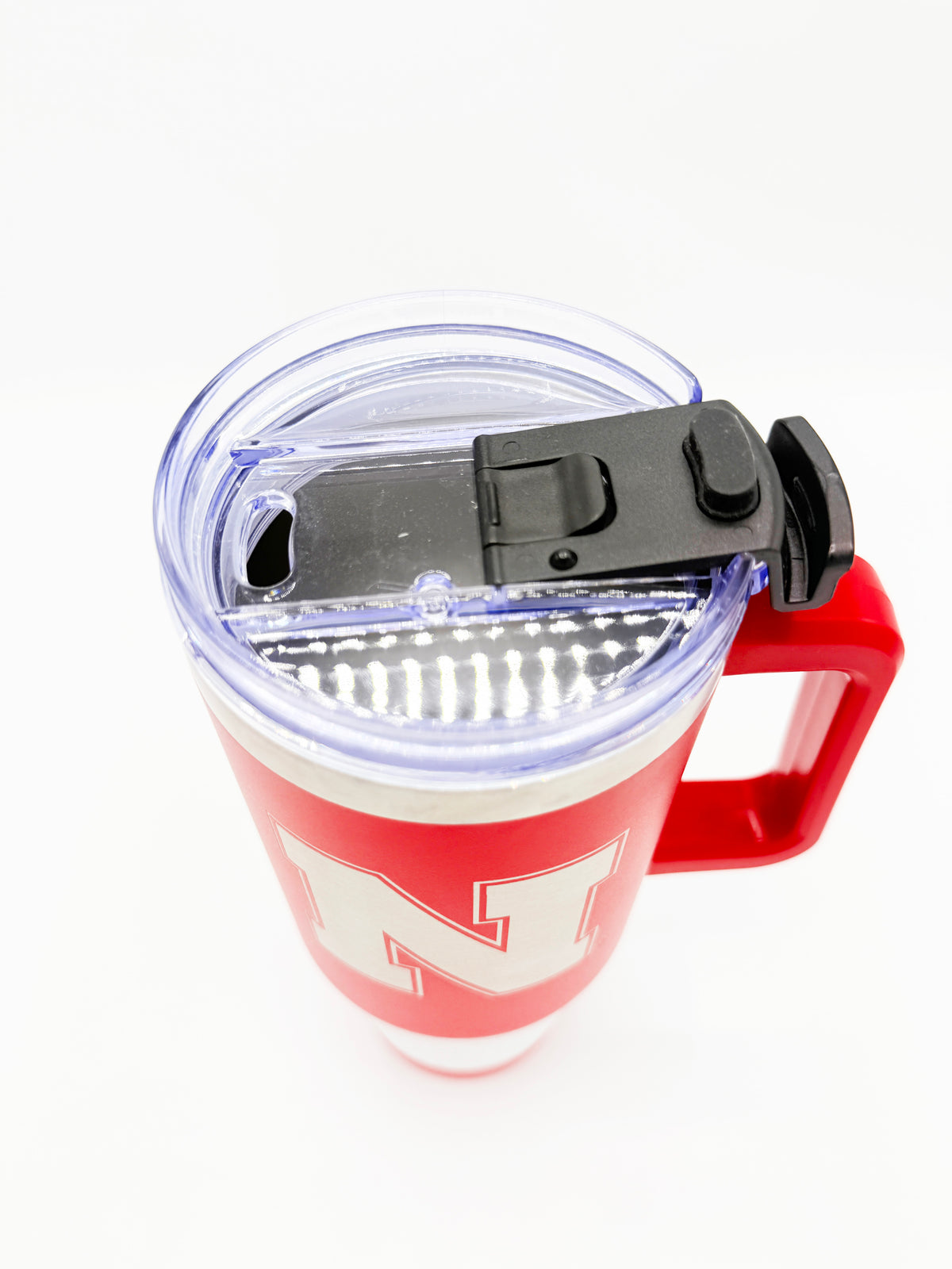 Silicone Grip Red Handled Tumbler - Nebraska Cornhuskers