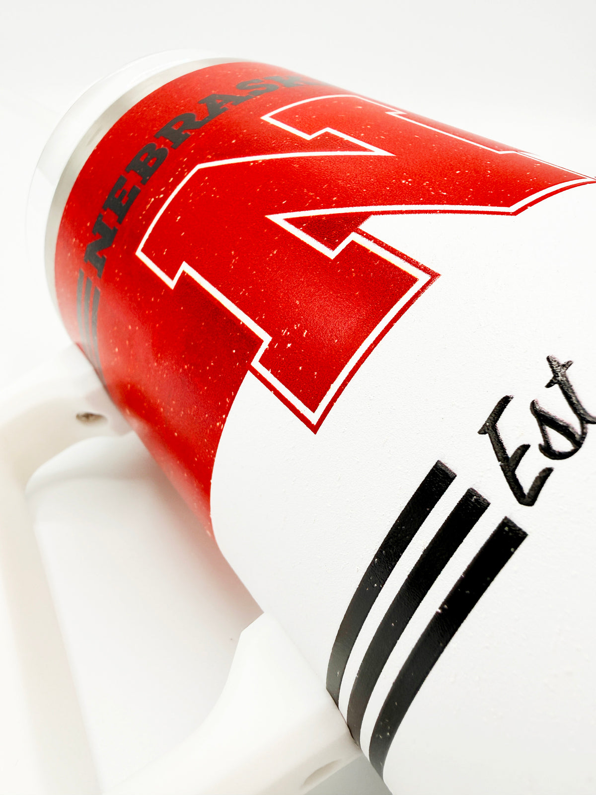 Full Wrap Vintage Rocky Handled Tumbler - Nebraska Cornhuskers