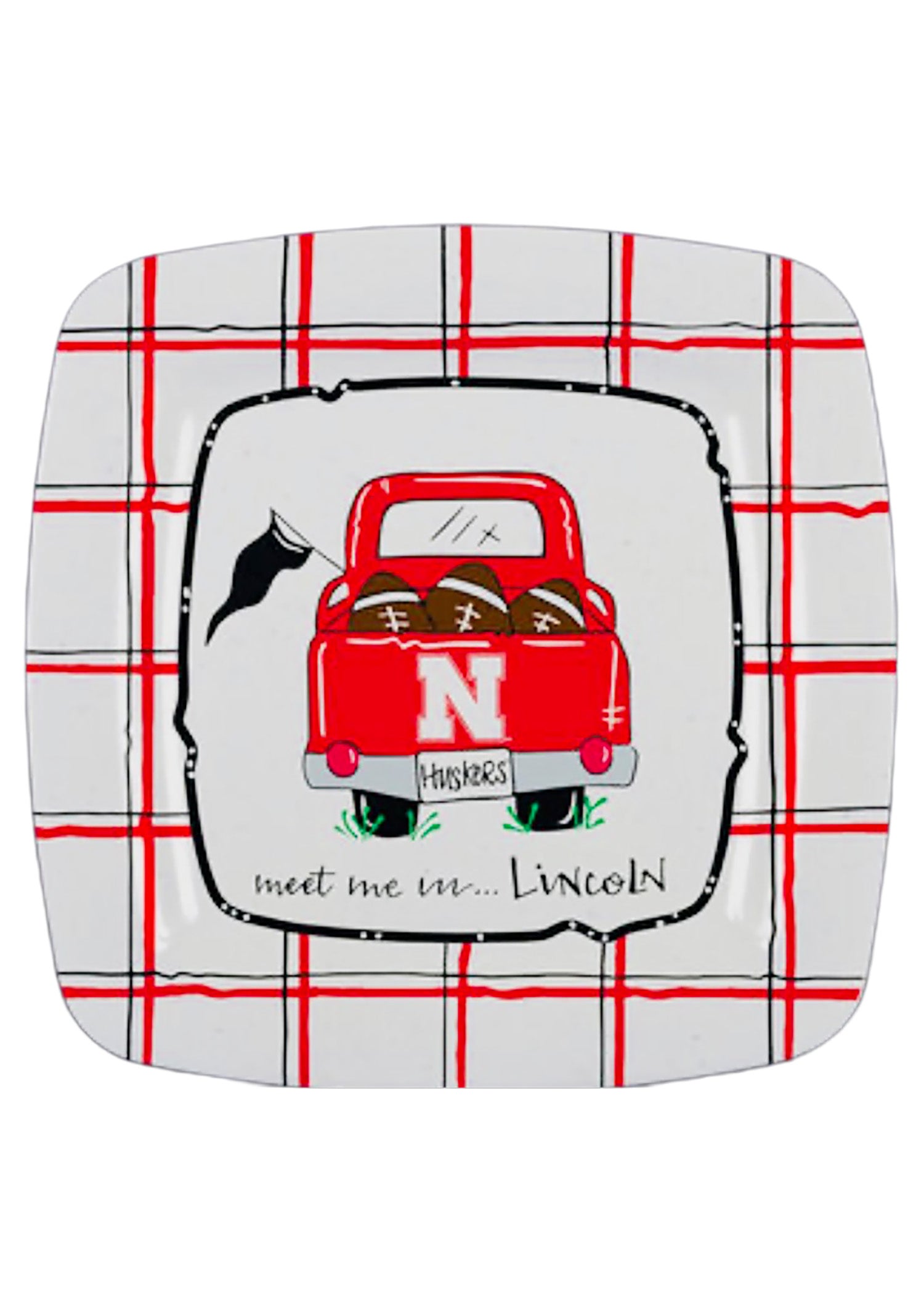 11"x11" “Meet Me in Lincoln” Plaid Truck Plate