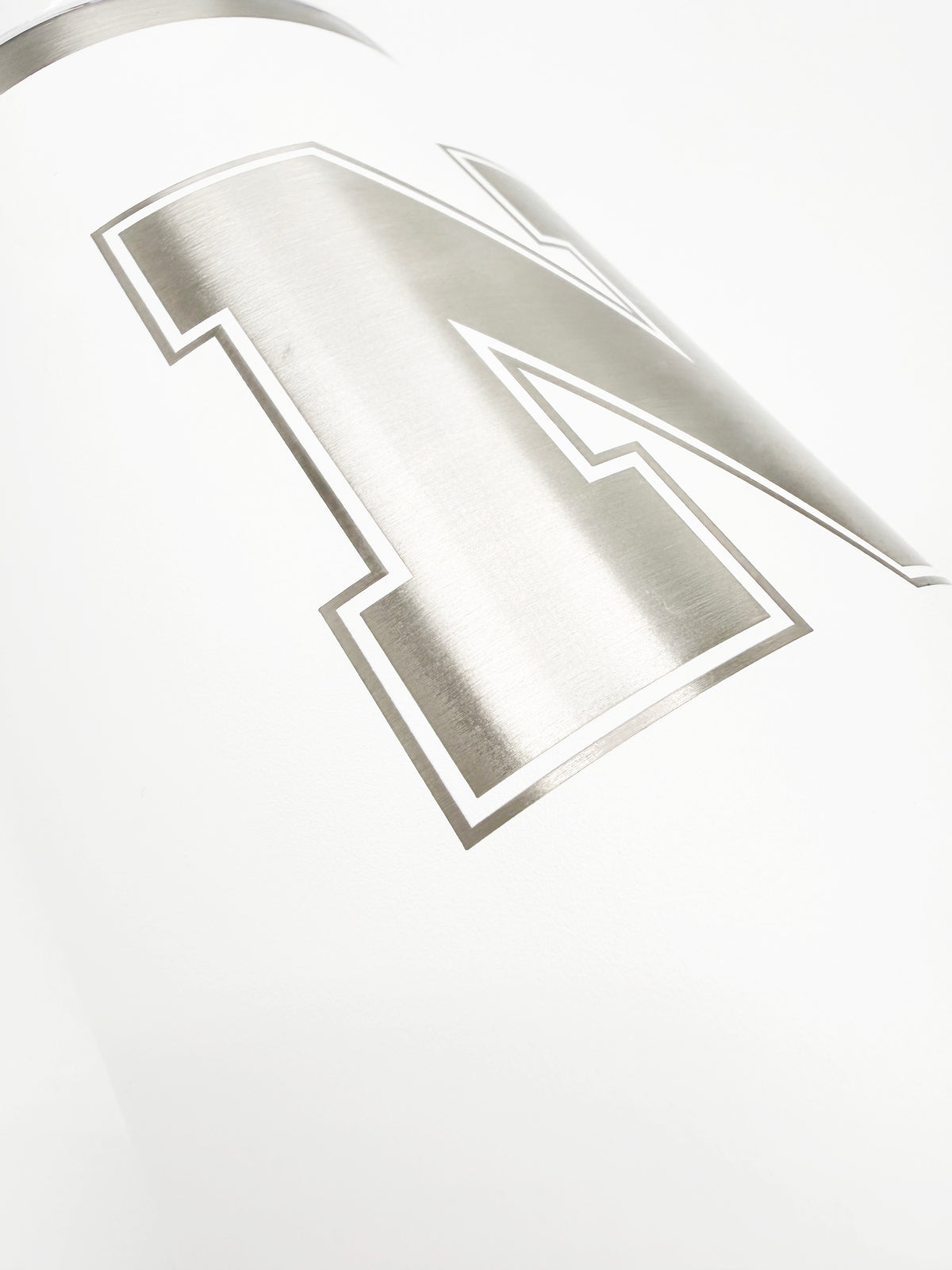 Matte White and Silver Rocky Handled Tumbler - Nebraska Cornhuskers