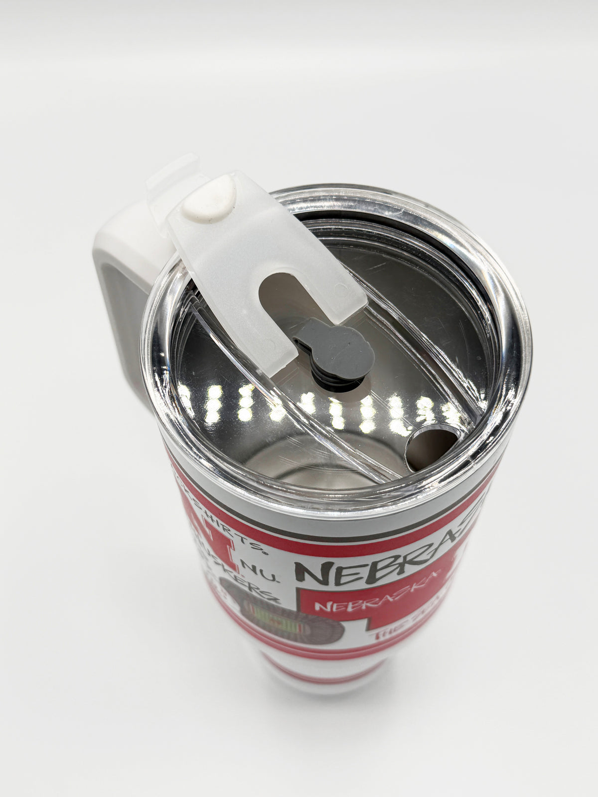 Magnolia Lane Doodle Collage Handled Tumbler - Nebraska Cornhuskers