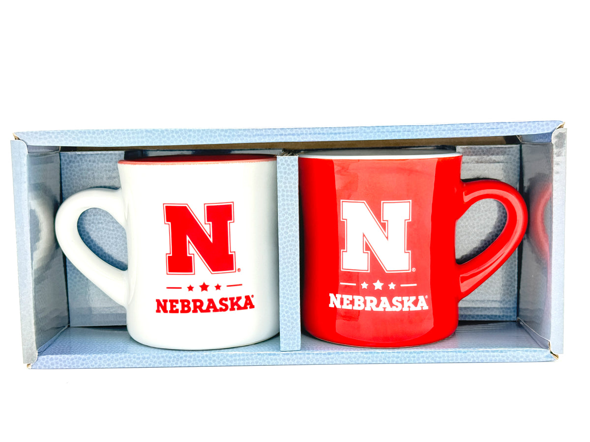 Star Spangled 2-Mug Matching Set Nebraska Cornhuskers