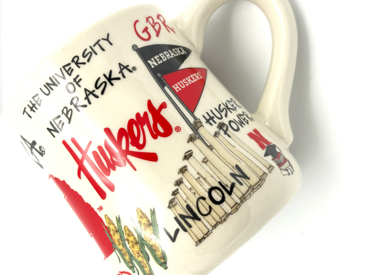 Pattern Mug 20oz - Nebraska Cornhuskers