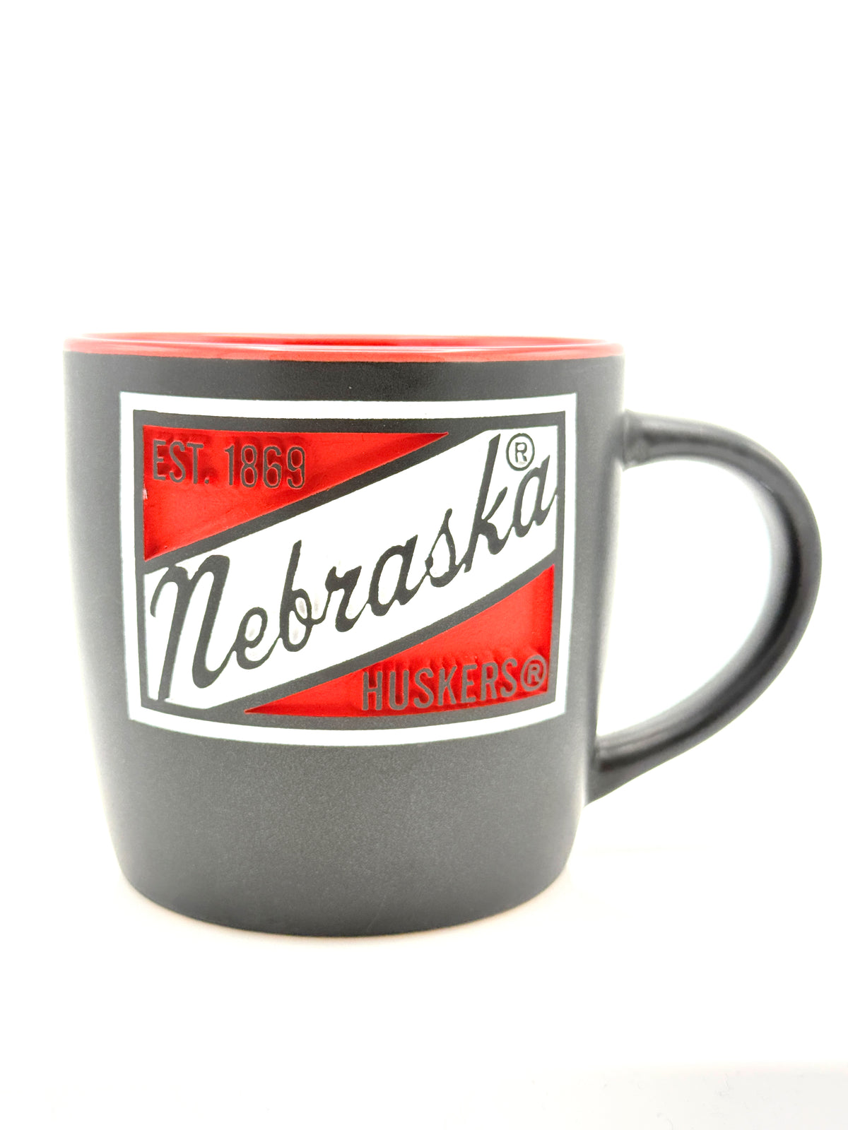 Black Deep Etched Engraved Nebraska Cornhuskers Mug