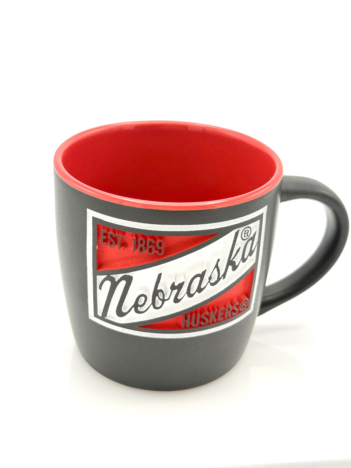 Black Deep Etched Engraved Nebraska Cornhuskers Mug