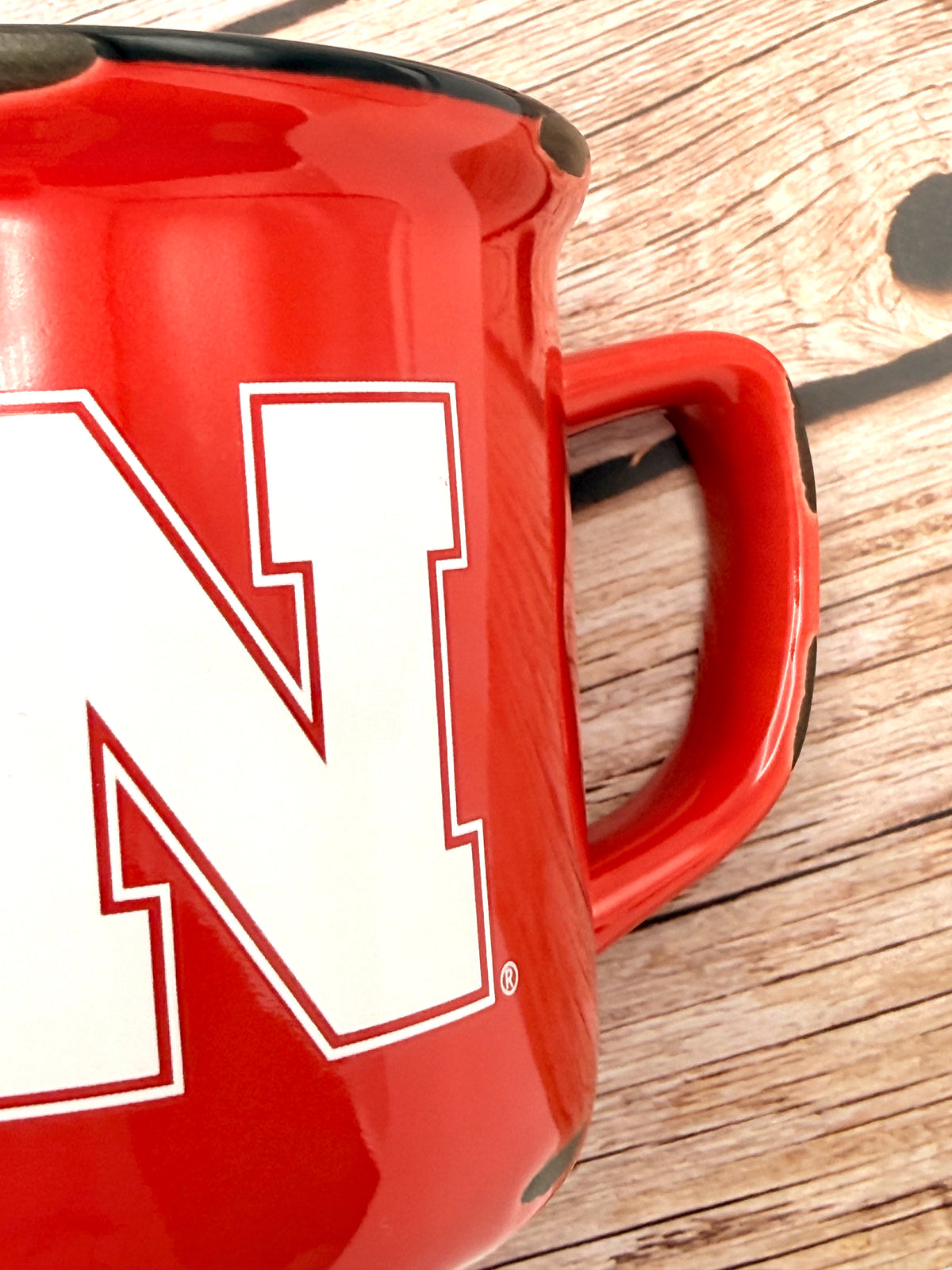 Rustic Worn Mug Nebraska Cornhuskers