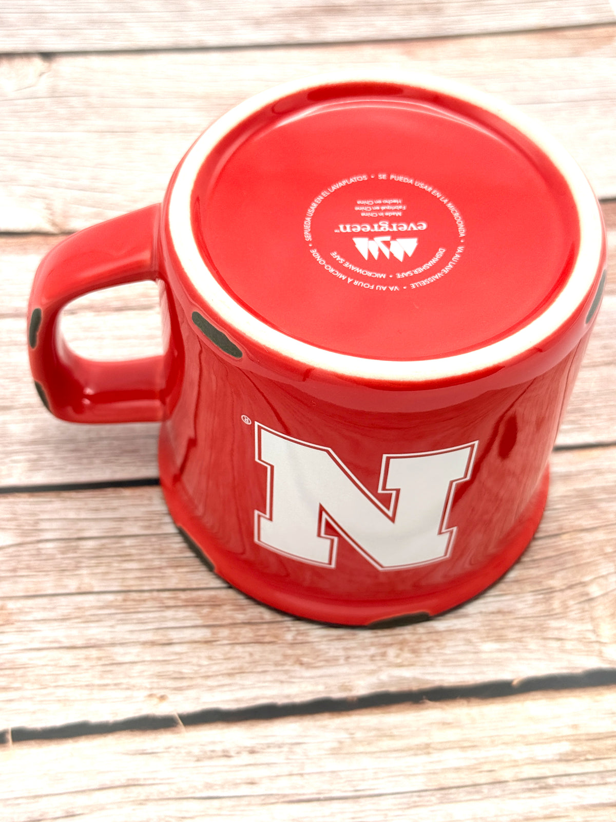 Rustic Worn Mug Nebraska Cornhuskers
