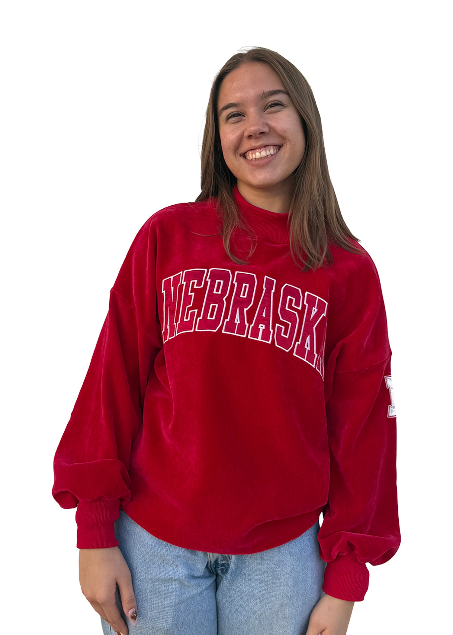 Nebraska Huskers Chenille Appliqué Crewneck