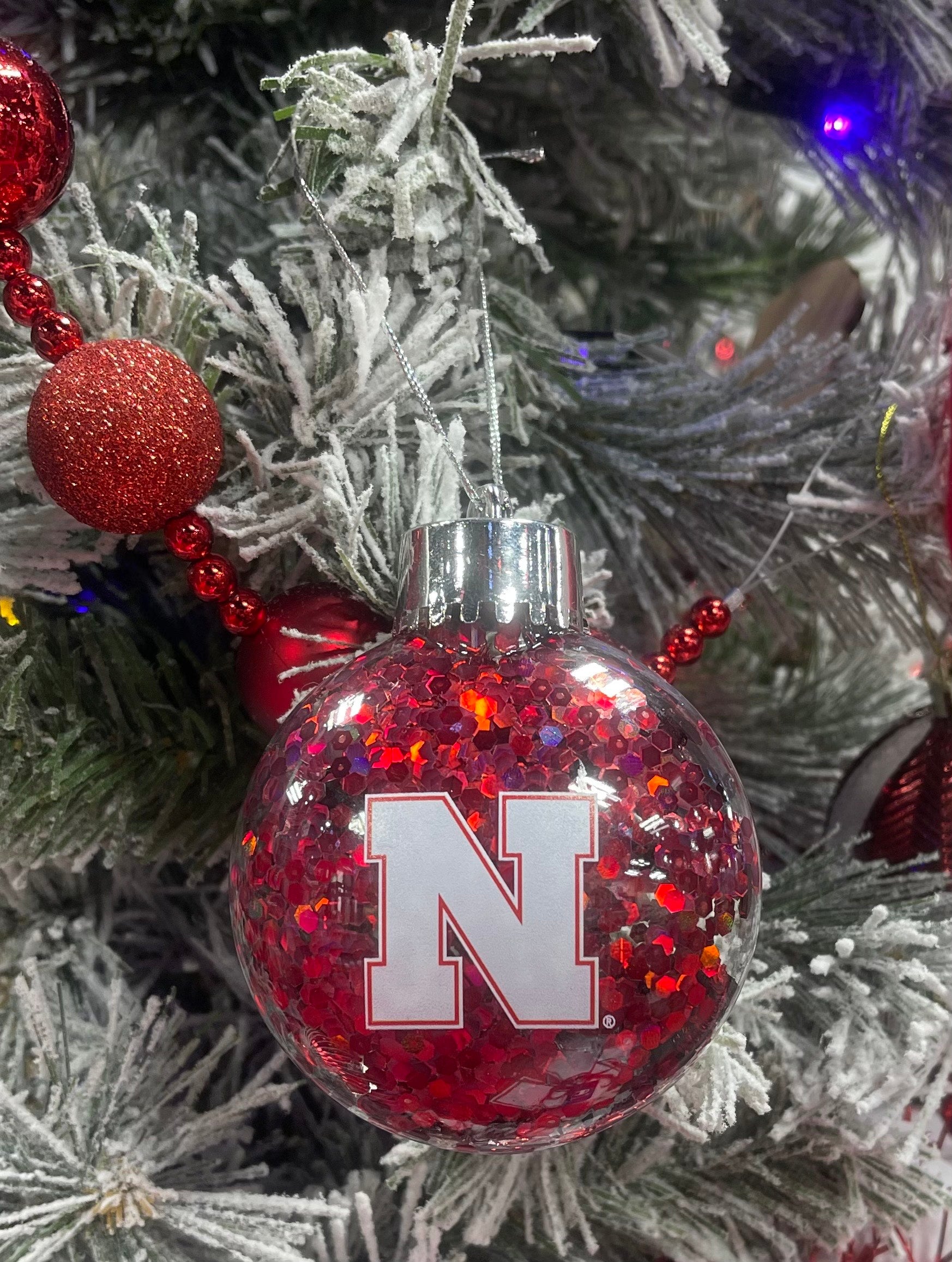 Confetti Red Christmas Ornament