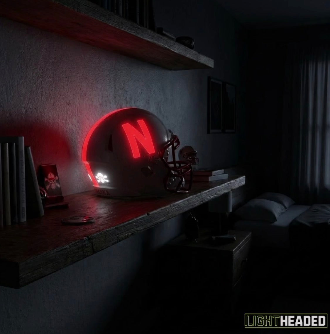 Illuminated Lightheaded Helmet University of Nebraska