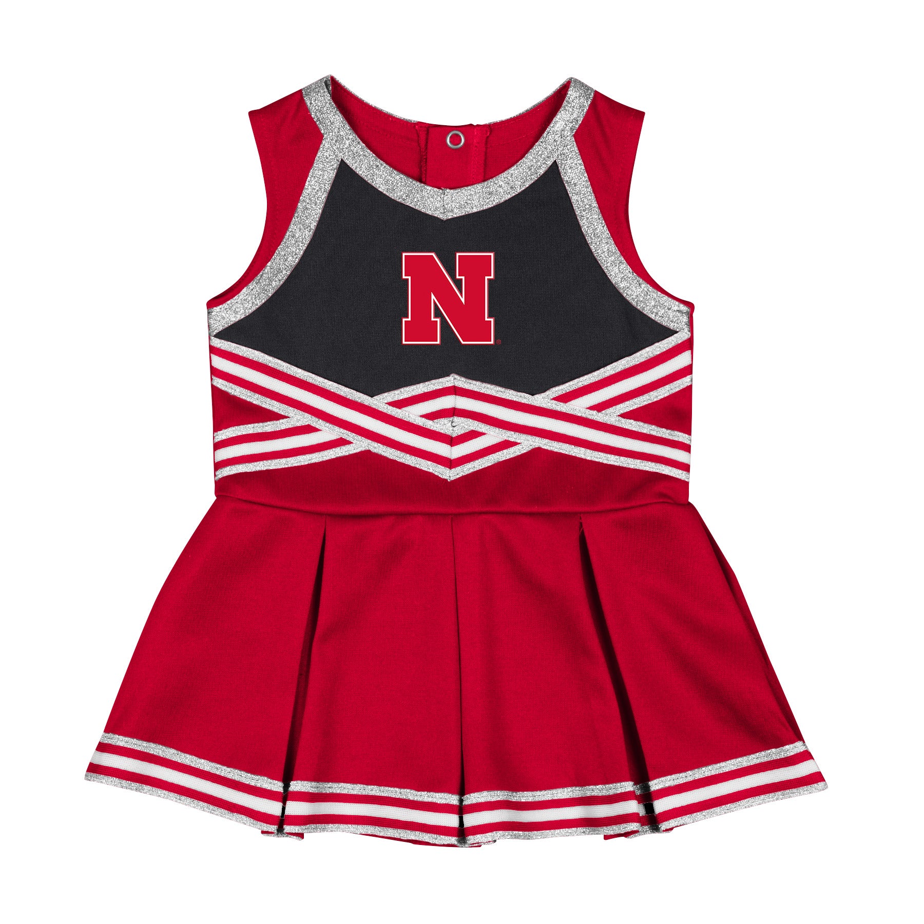 Infant Lollipop Park Cheer Dress in Red and Black - Nebraska Cornhuskers