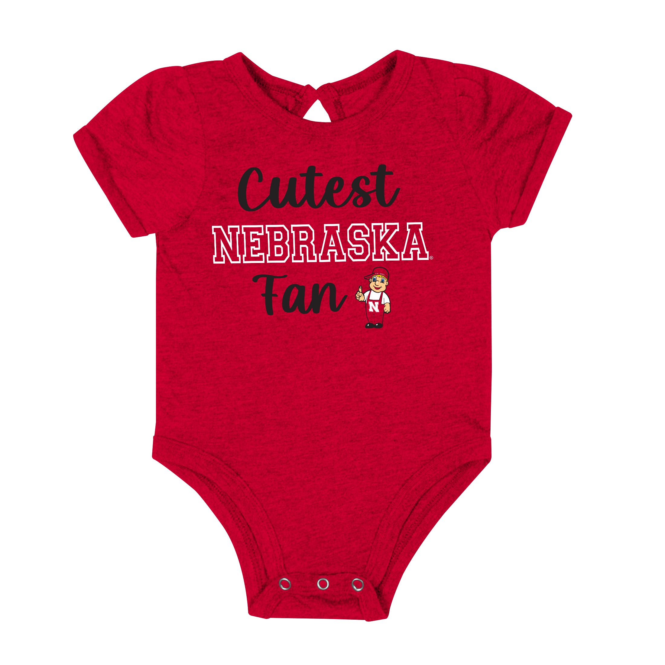 Infant Muffin Onesie in Red - Nebraska Cornhuskers