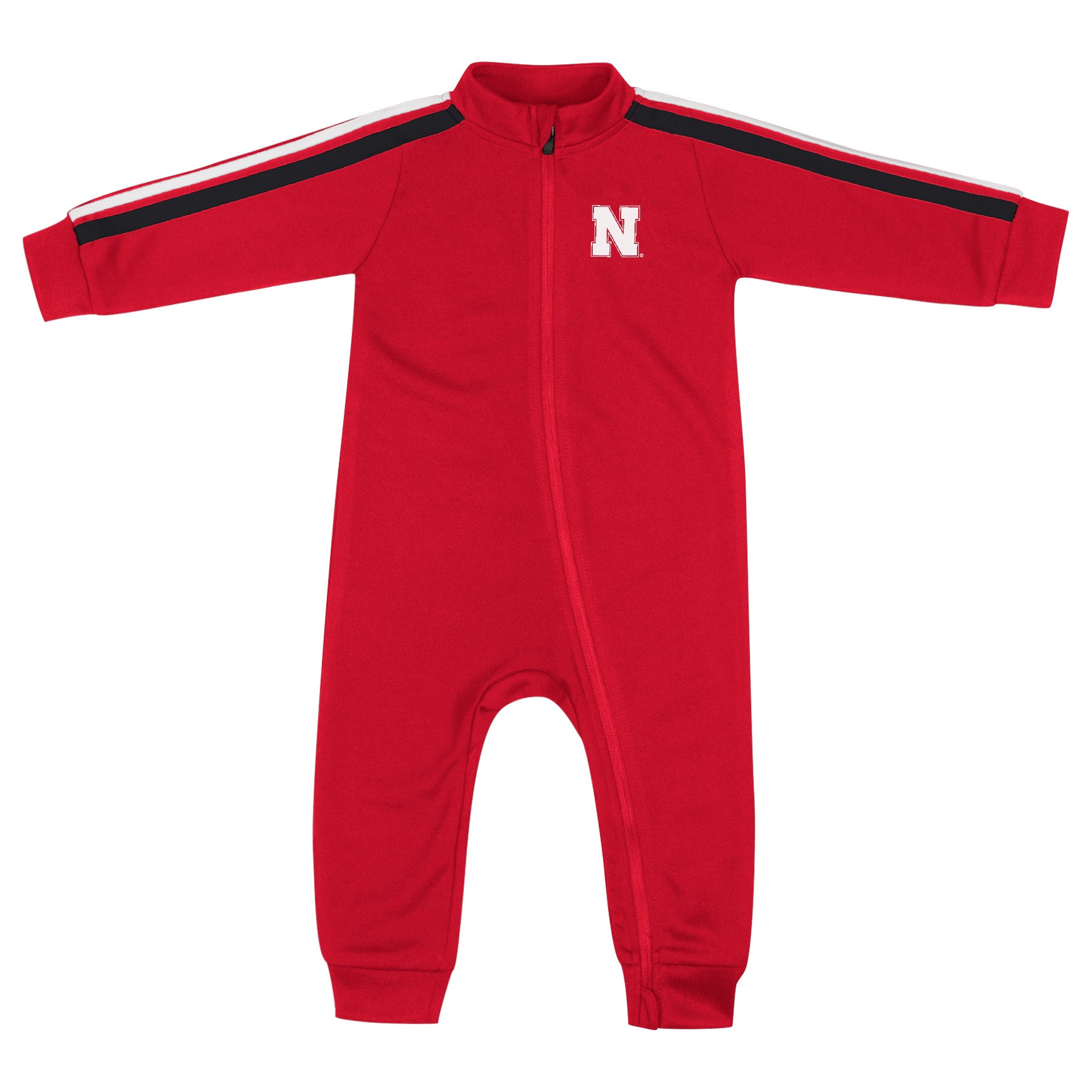 Infant Right On Track Romper in Red - Nebraska Cornhuskers